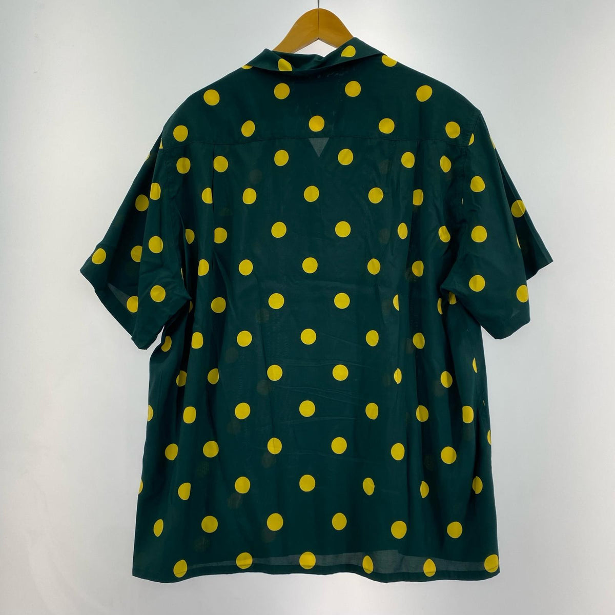 半袖シャツ HAWAIIAN SHIRT ドット M グリーン