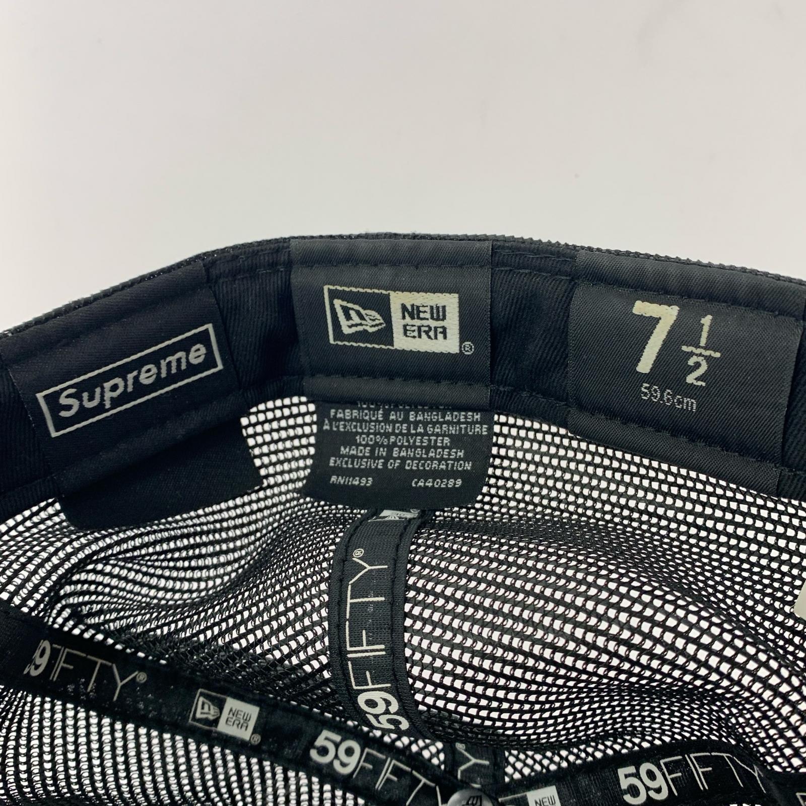 キャップ NEW ERA×Supreme 24SS BOX LOGO MESH NEW ERA 黒 ブラック
