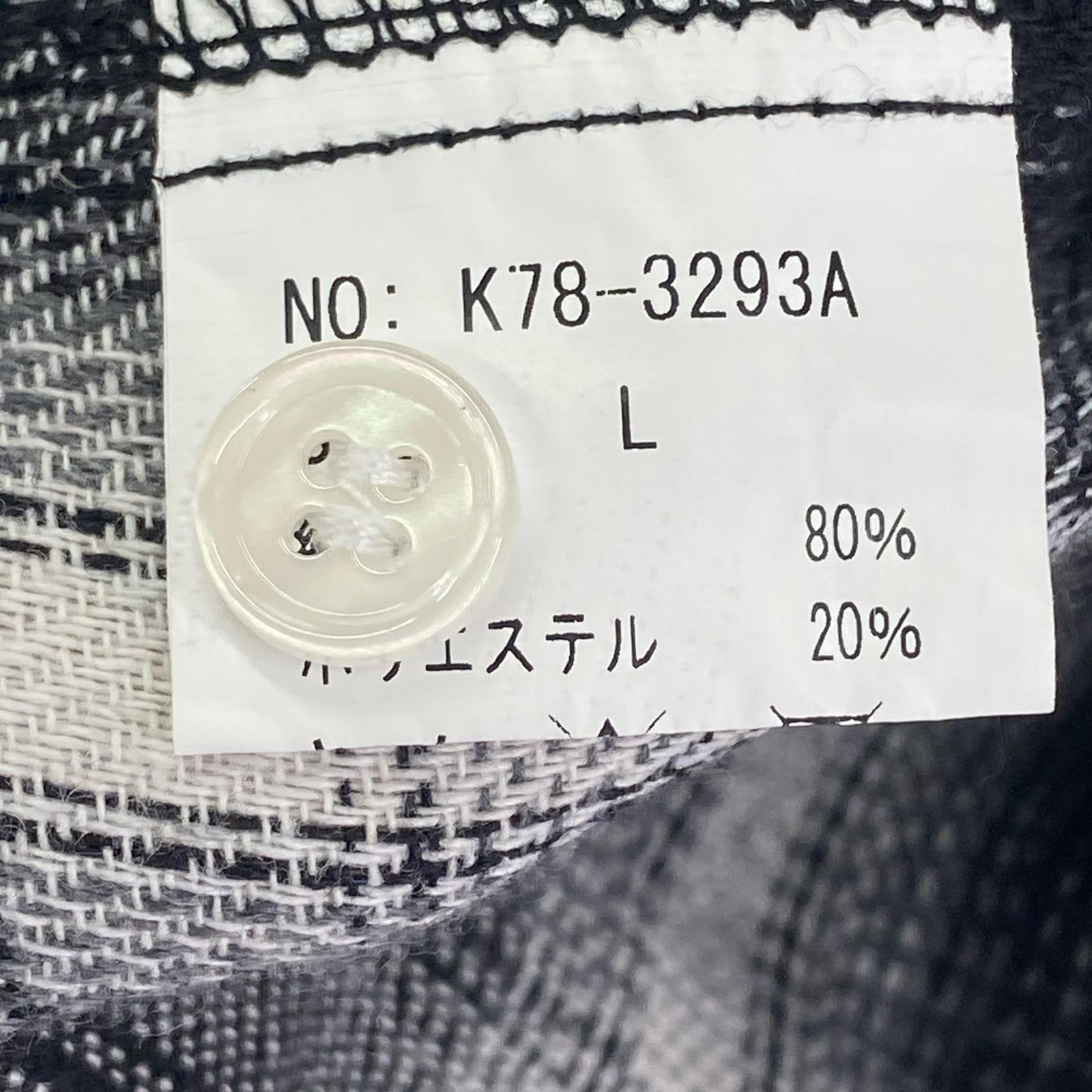 半袖シャツ Backers オンブレチェックシャツ (L) 黒系 L ブラック