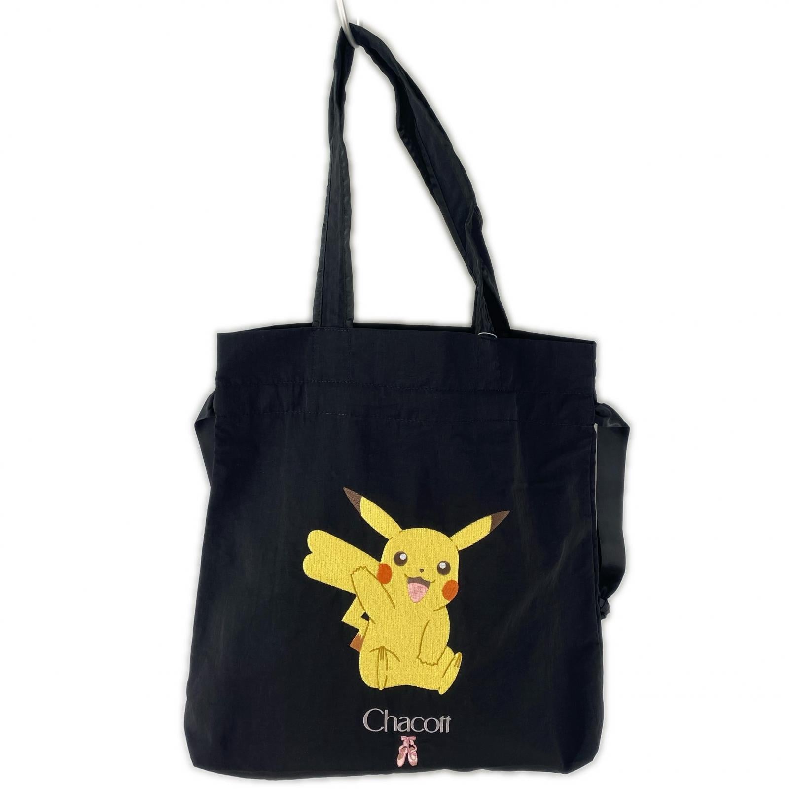 トートバッグ Chacott ピカチュウ トートバッグ ブラック ブラック
