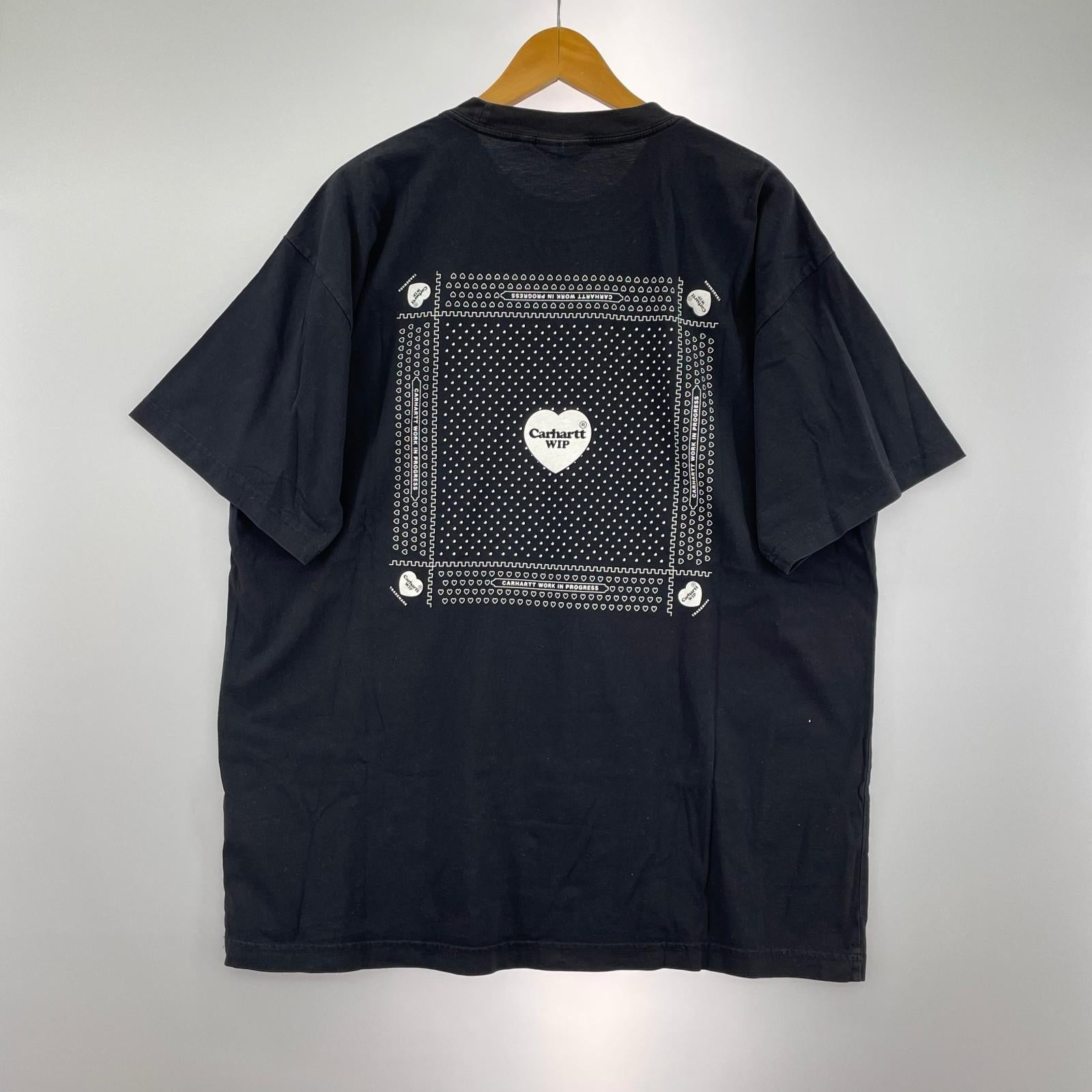 半袖Tシャツ s/s heart bandana t-shirt/L L ブラック