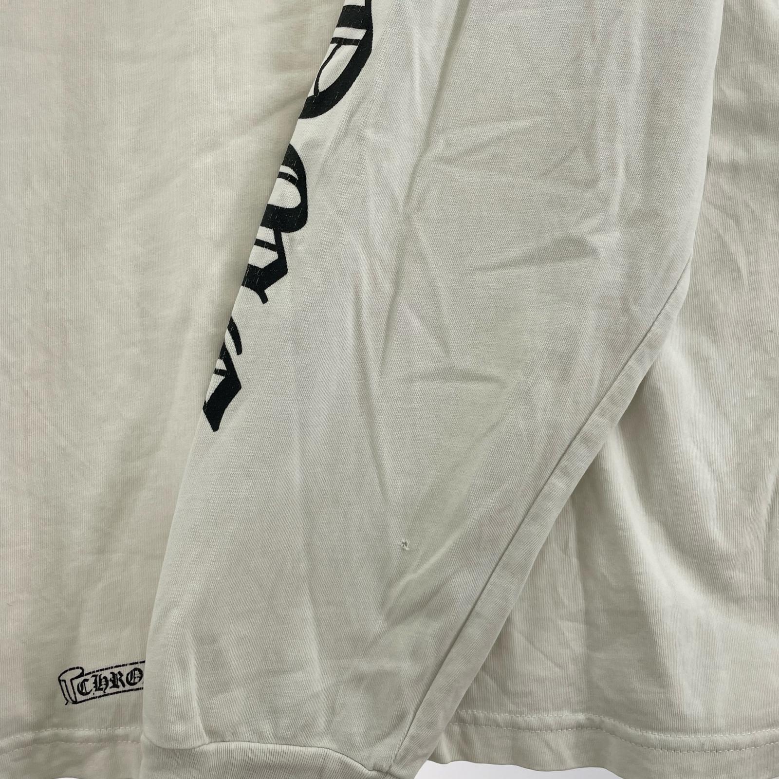 長袖Tシャツ CHROME HEARTS ネックアームプリント L/SポケットTee M 白 M ホワイト