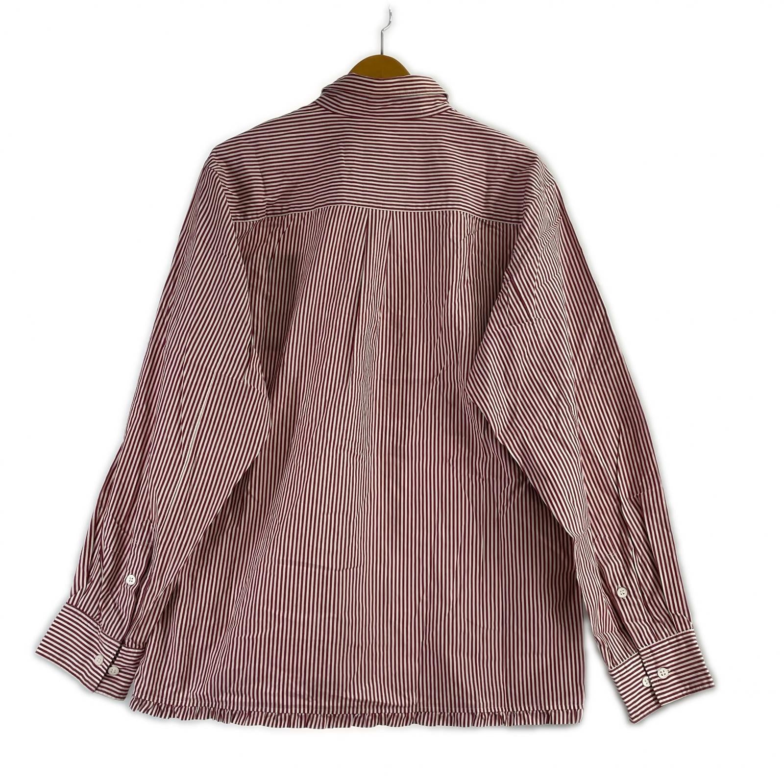 長袖シャツ 初期 ストライプシャツ RED (L) L レッド