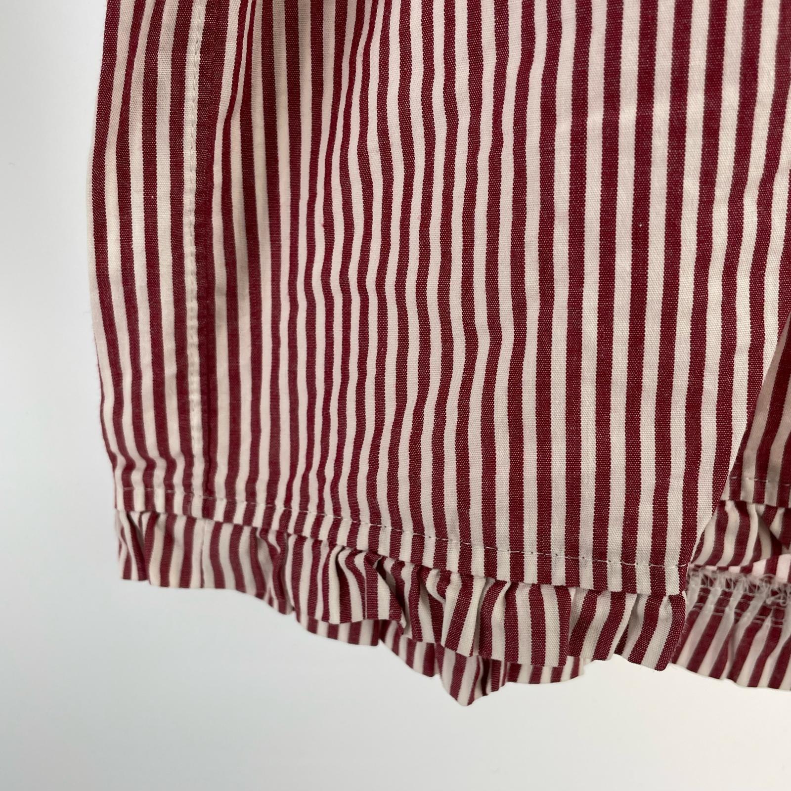 長袖シャツ 初期 ストライプシャツ RED (L) L レッド