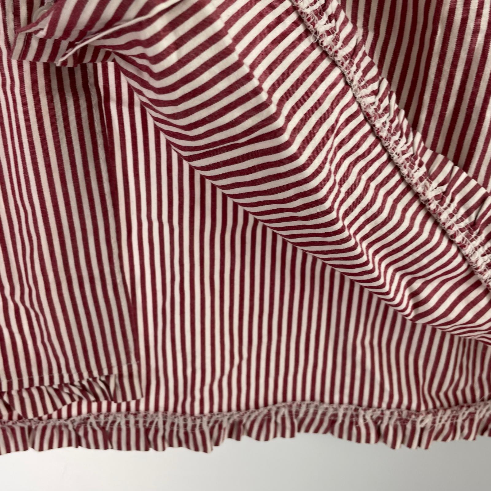長袖シャツ 初期 ストライプシャツ RED (L) L レッド