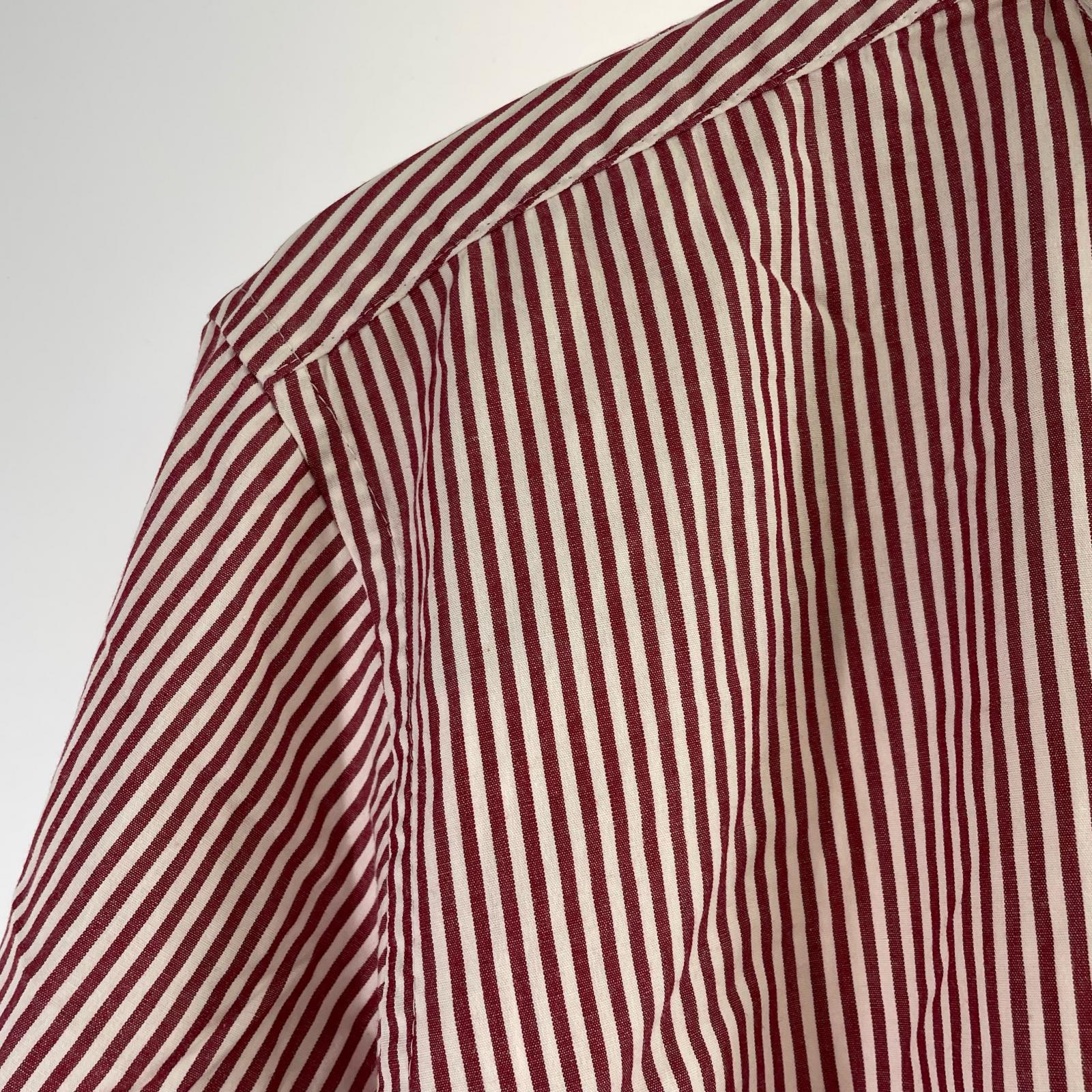 長袖シャツ 初期 ストライプシャツ RED (L) L レッド