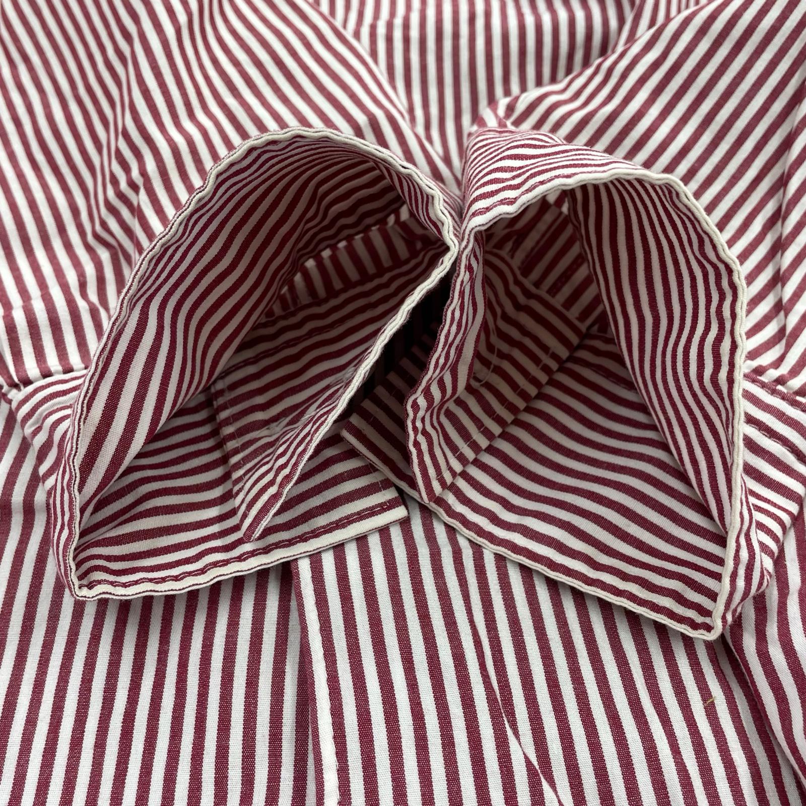 長袖シャツ 初期 ストライプシャツ RED (L) L レッド