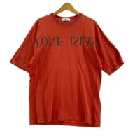 半袖Tシャツ STONE ISLAND ガーメントダイロゴ刺繍Tee M 赤 M レッド