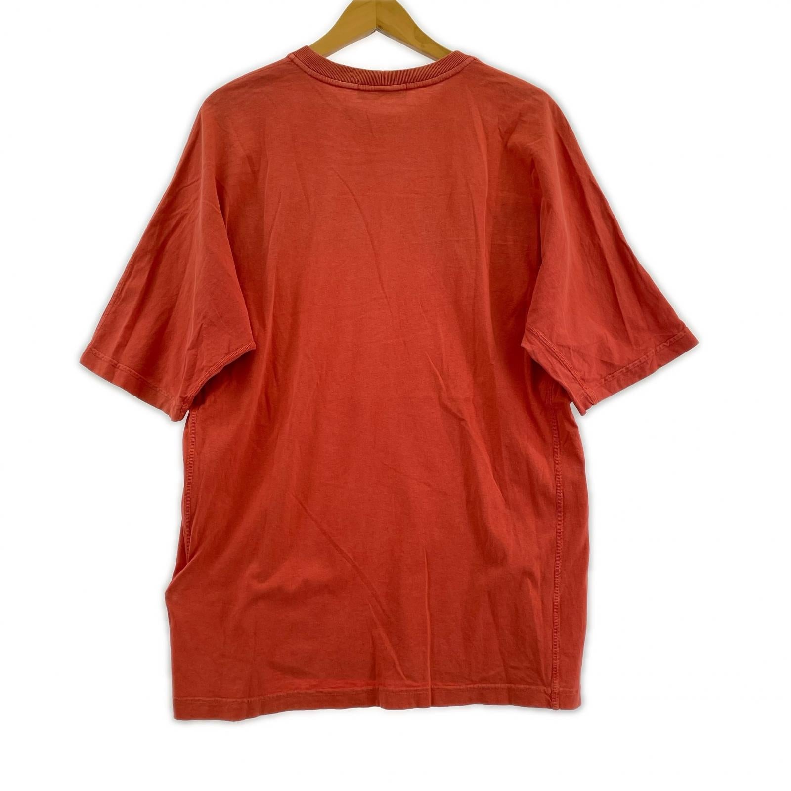 半袖Tシャツ STONE ISLAND ガーメントダイロゴ刺繍Tee M 赤 M レッド