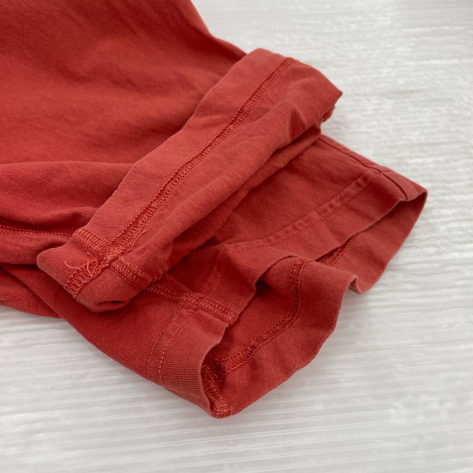 半袖Tシャツ STONE ISLAND ガーメントダイロゴ刺繍Tee M 赤 M レッド