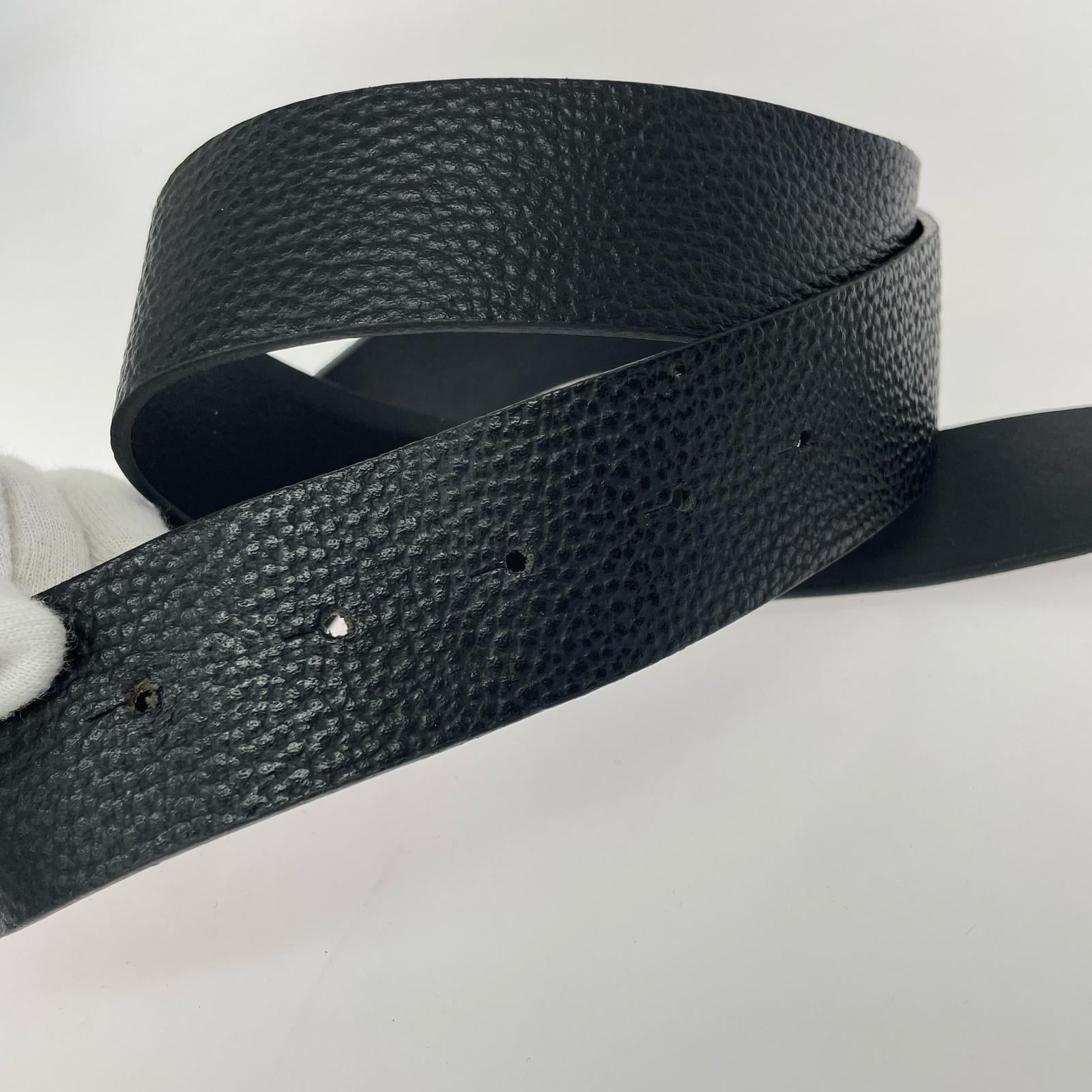 その他アクセサリー ロゴバックル レザーベルト 黒 ブラック