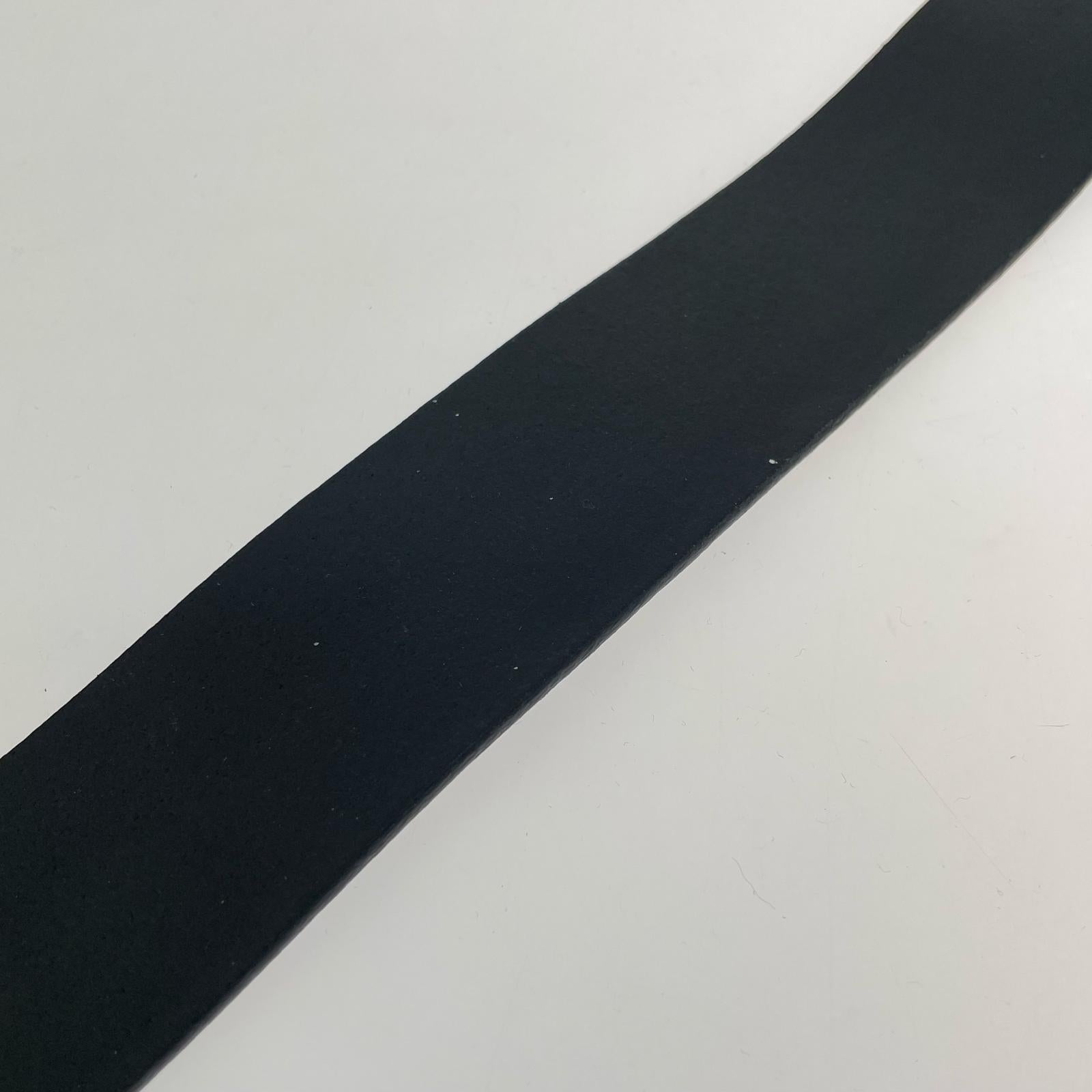 その他アクセサリー ロゴバックル レザーベルト 黒 ブラック