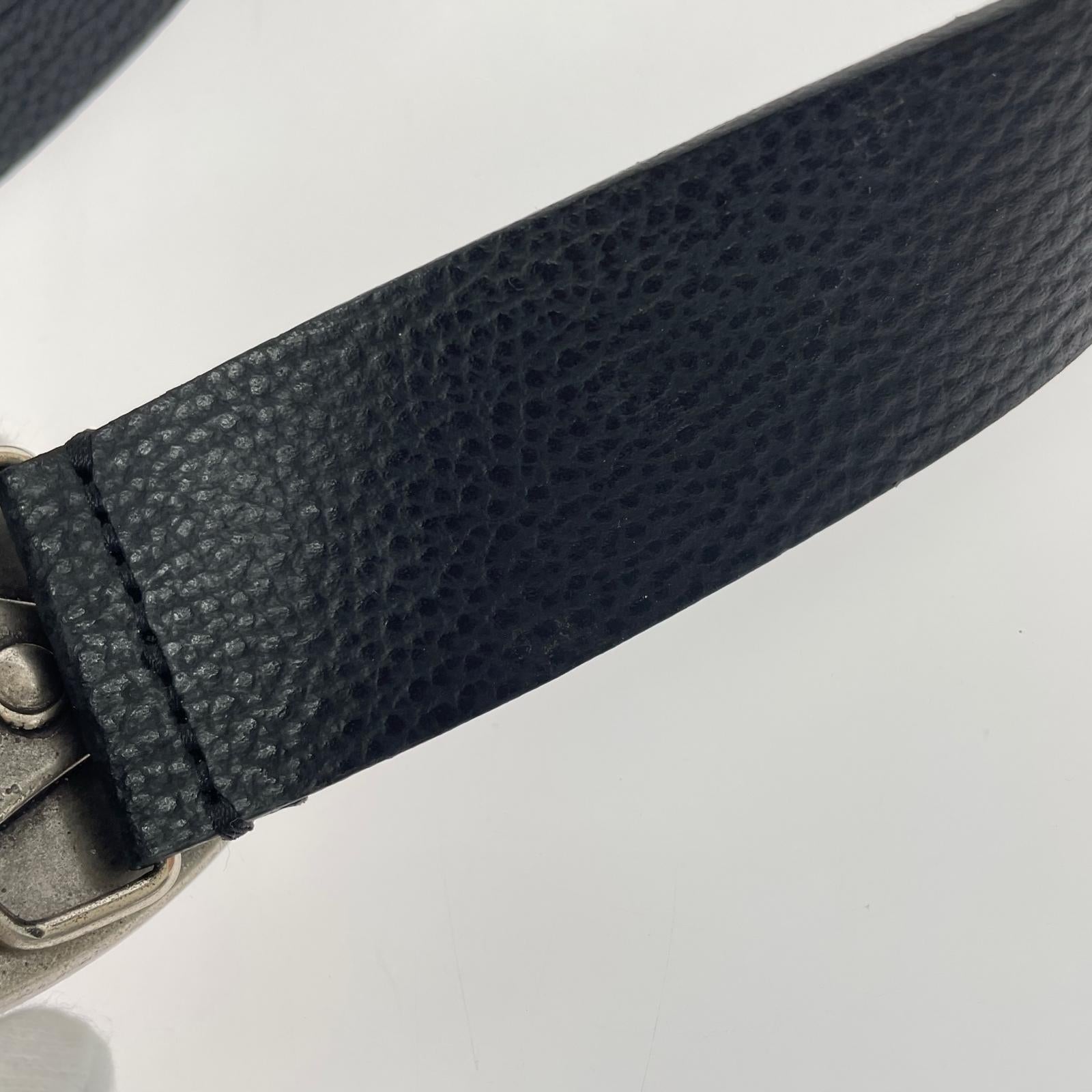 その他アクセサリー ロゴバックル レザーベルト 黒 ブラック