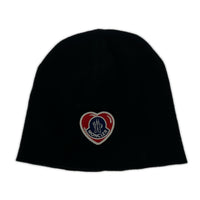 ニットキャップ HEART LOGO PATCH BEANIE ブラック