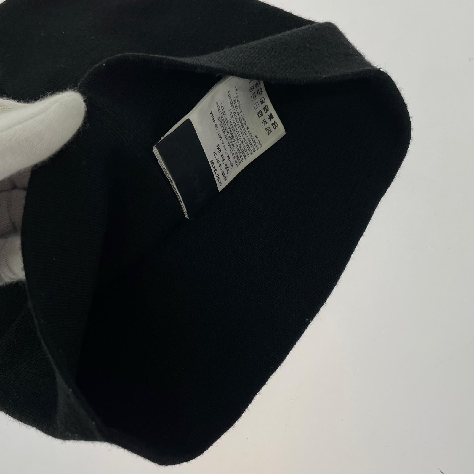 ニットキャップ HEART LOGO PATCH BEANIE ブラック