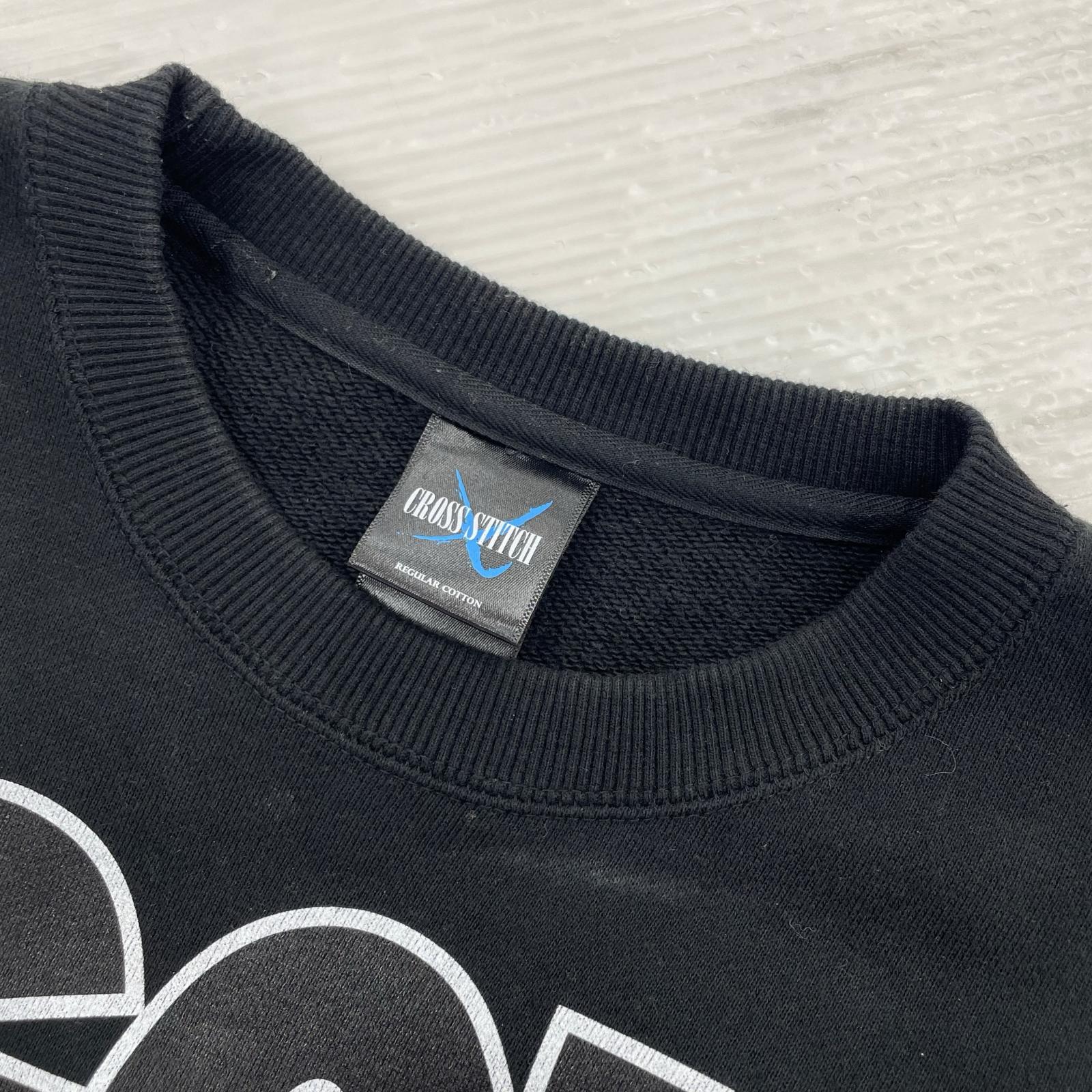 スウェット CROSS STTCH (L) L ブラック