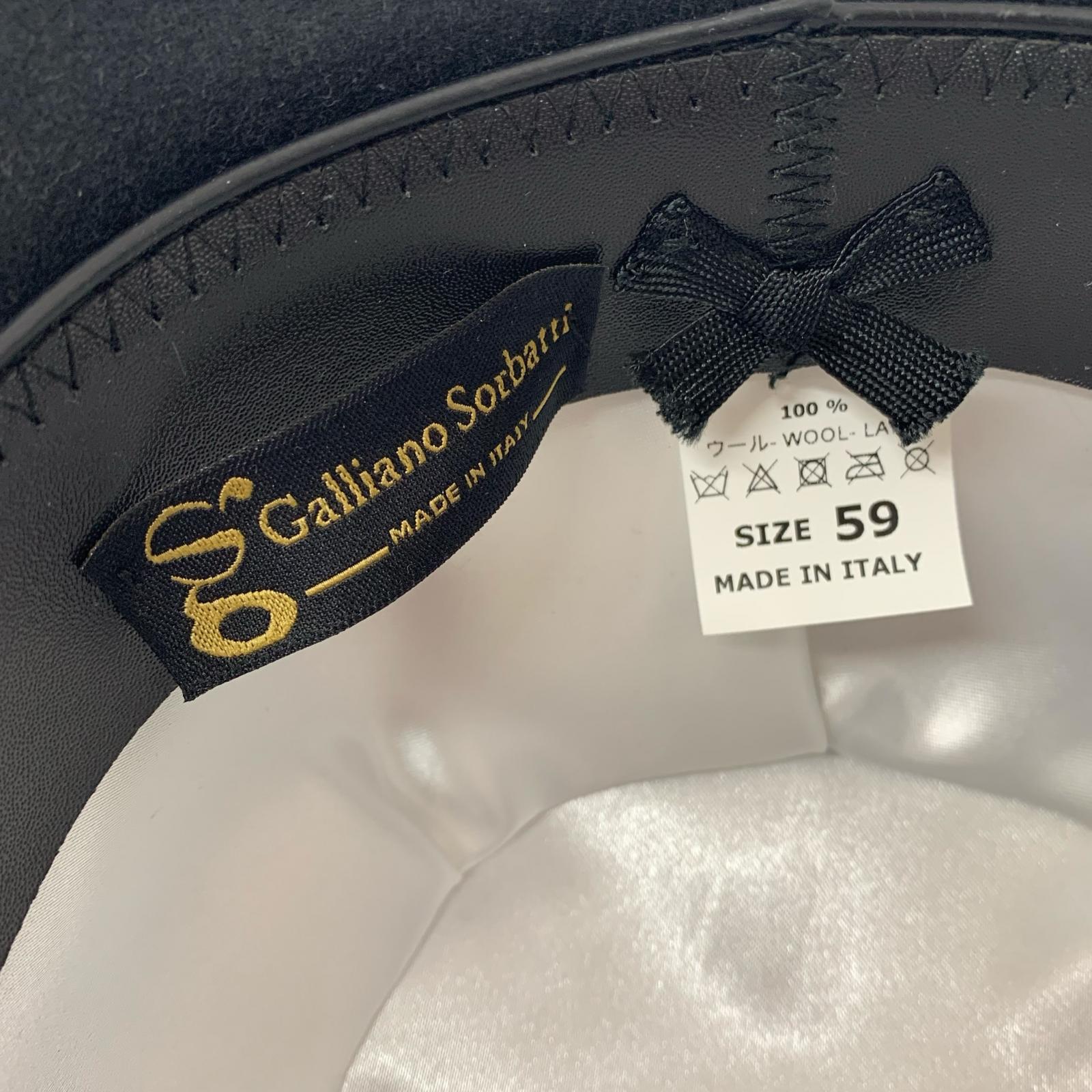 ハット Galliano Sorbatti ボウラーハット 黒 ブラック