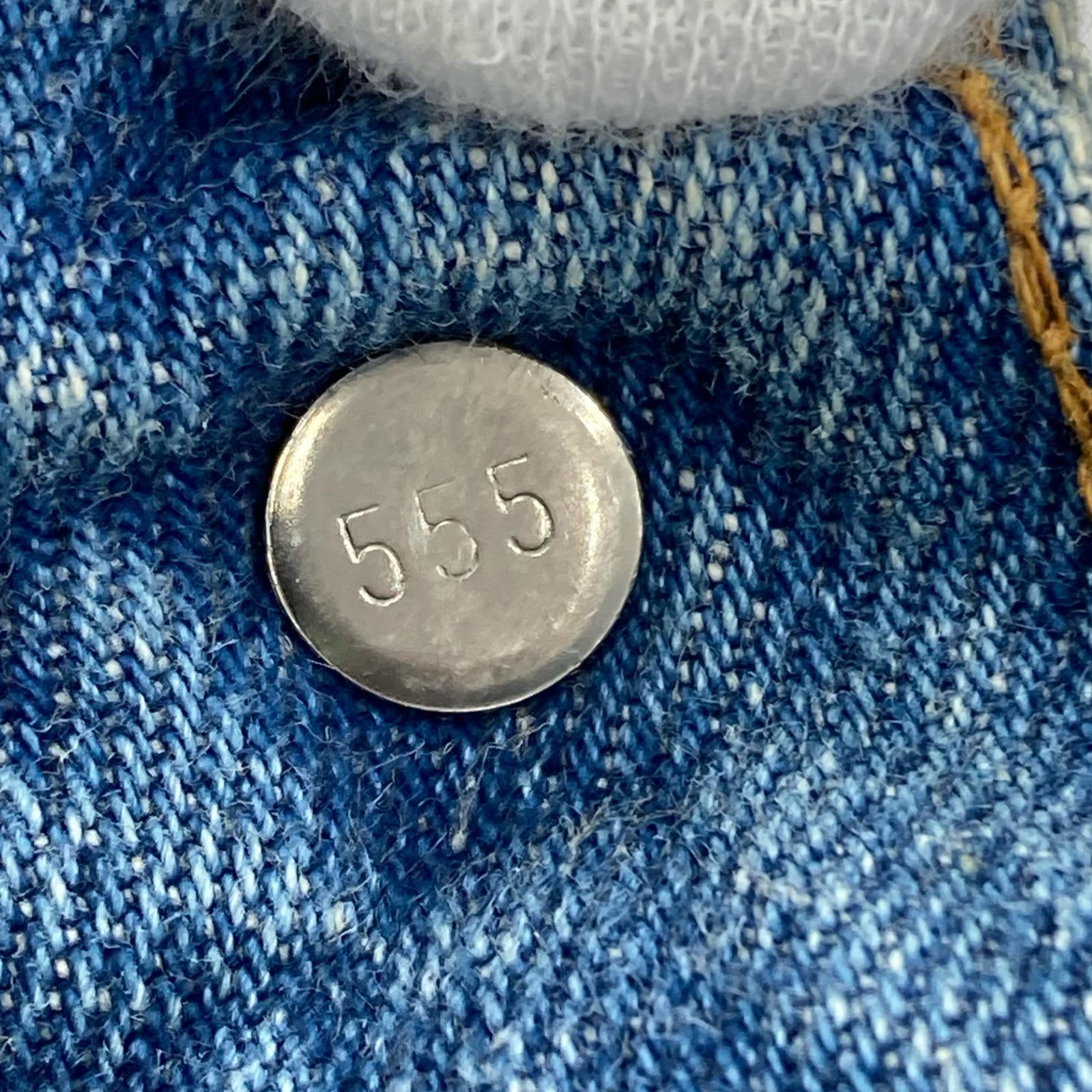 パンツ 00s 501 USA製 ボタン裏555 28/36 28 ネイビー