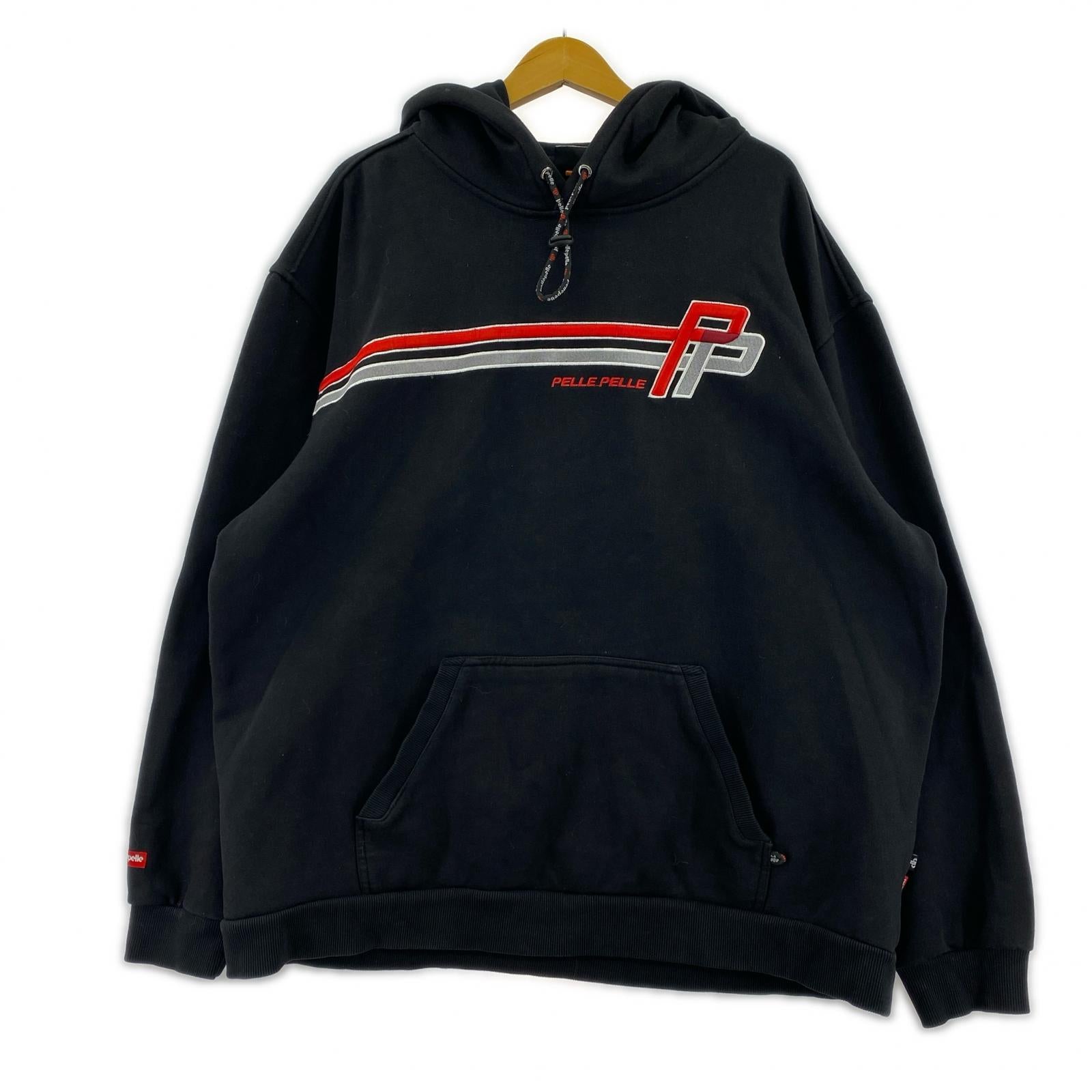 パーカー pelle pelle パーカー 黒 4XL ブラック