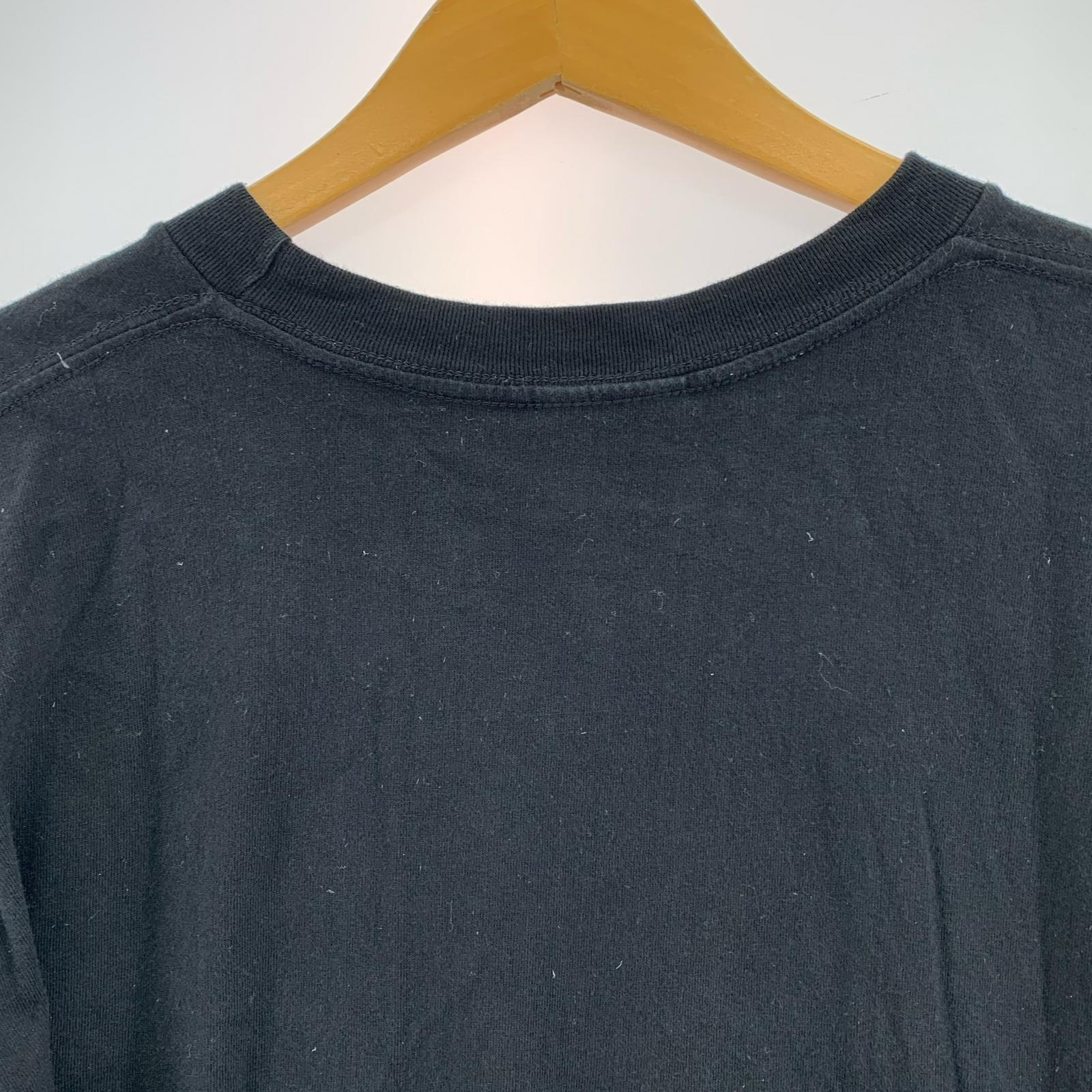 半袖Tシャツ 初期 ゲームタグ プリント 黒 (L) L ブラック