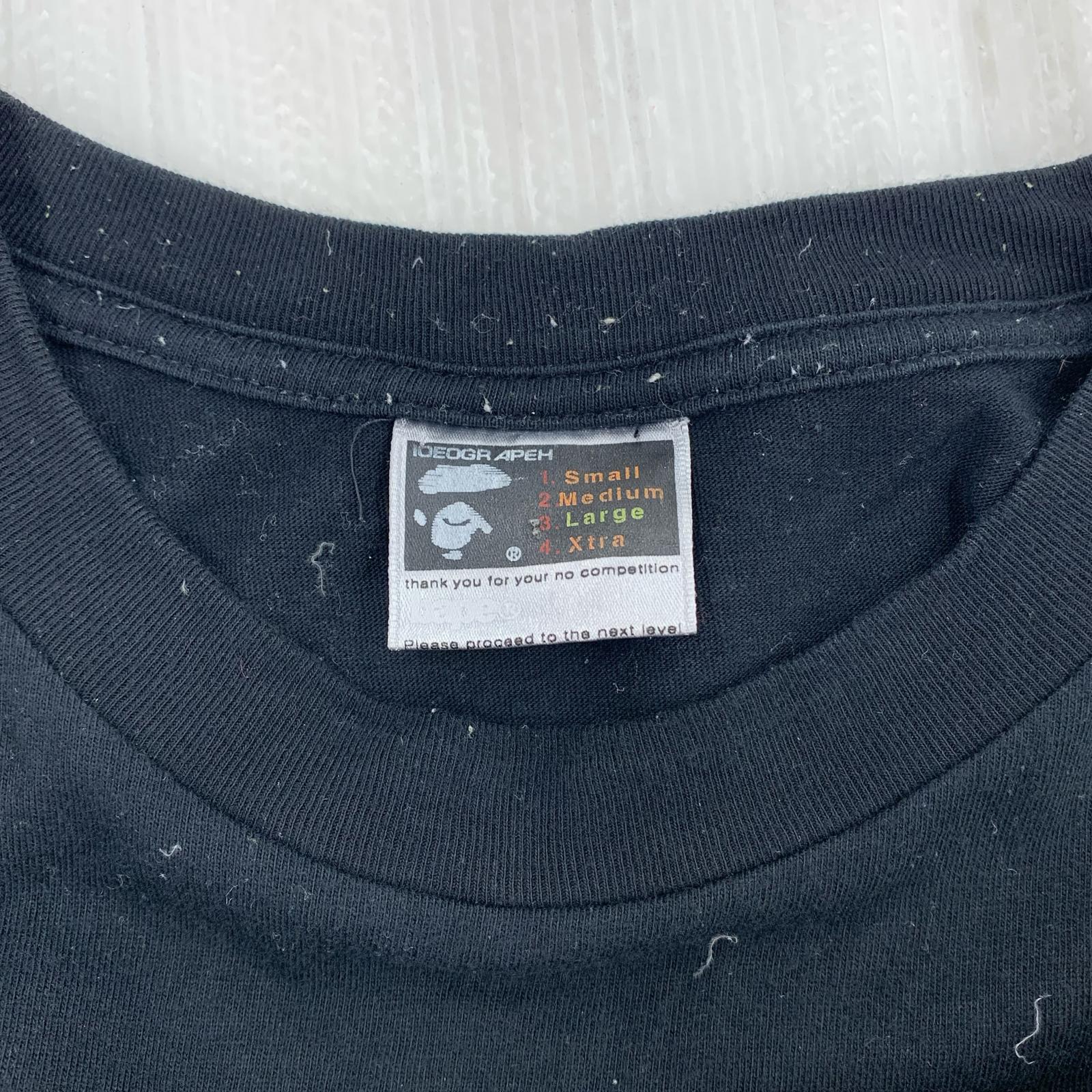 半袖Tシャツ 初期 ゲームタグ プリント 黒 (L) L ブラック