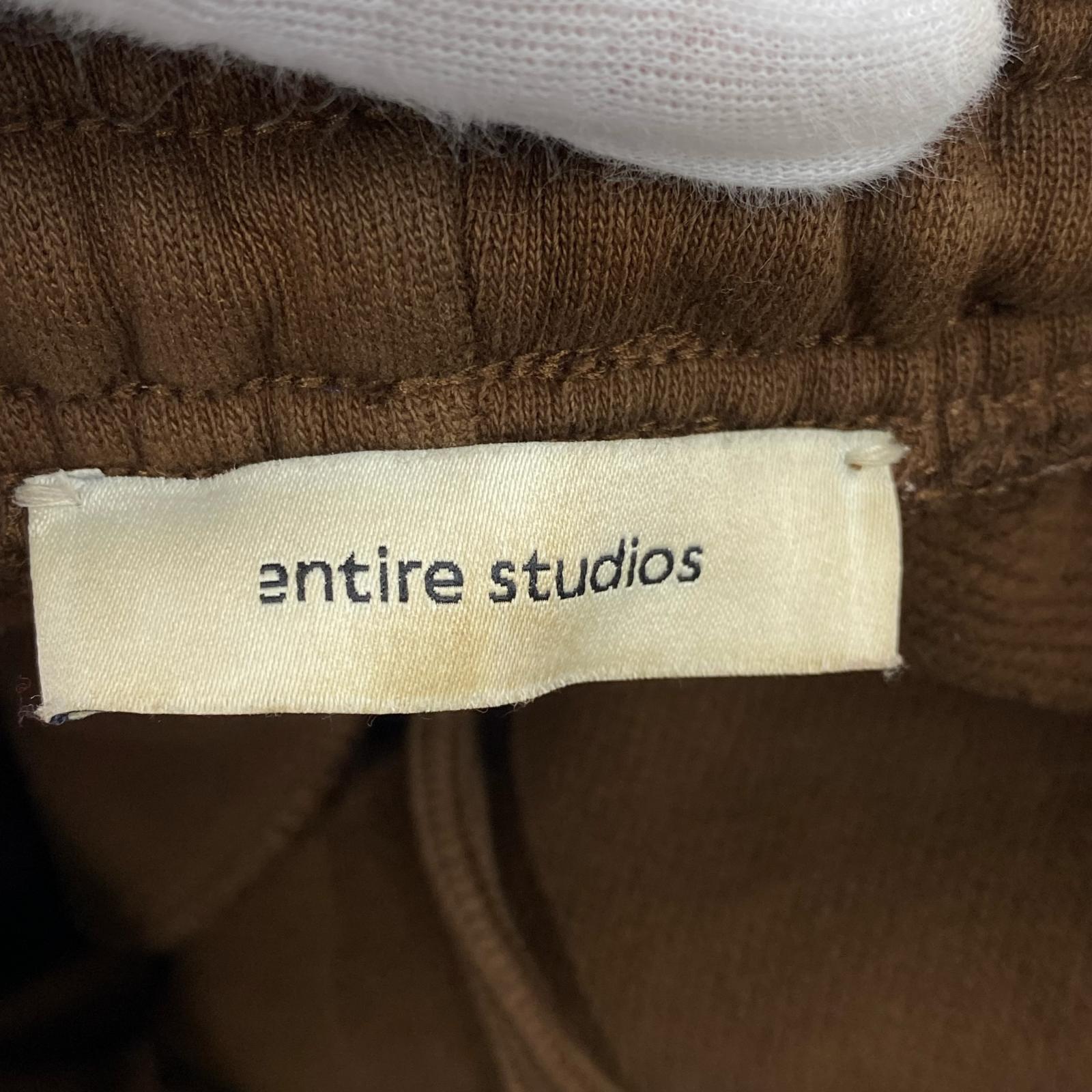 パンツ entire studio スウェット ブラウン (F) ブラウン