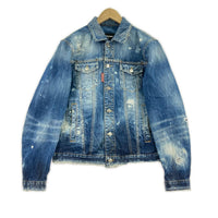 デニムジャケット ペイント ダメージジャケット 48 DAN JEAN JACKET 48 ネイビー