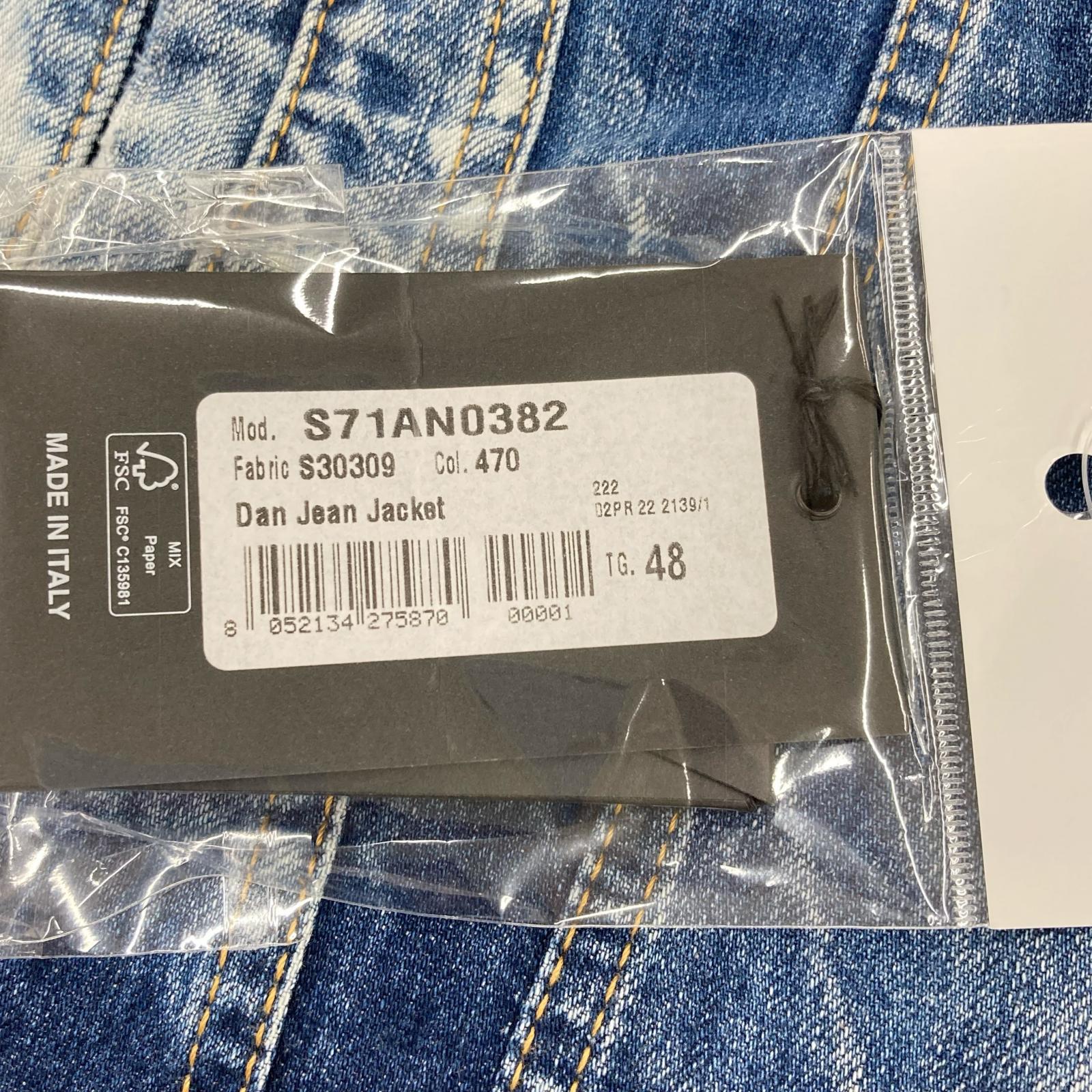 デニムジャケット ペイント ダメージジャケット 48 DAN JEAN JACKET 48 ネイビー