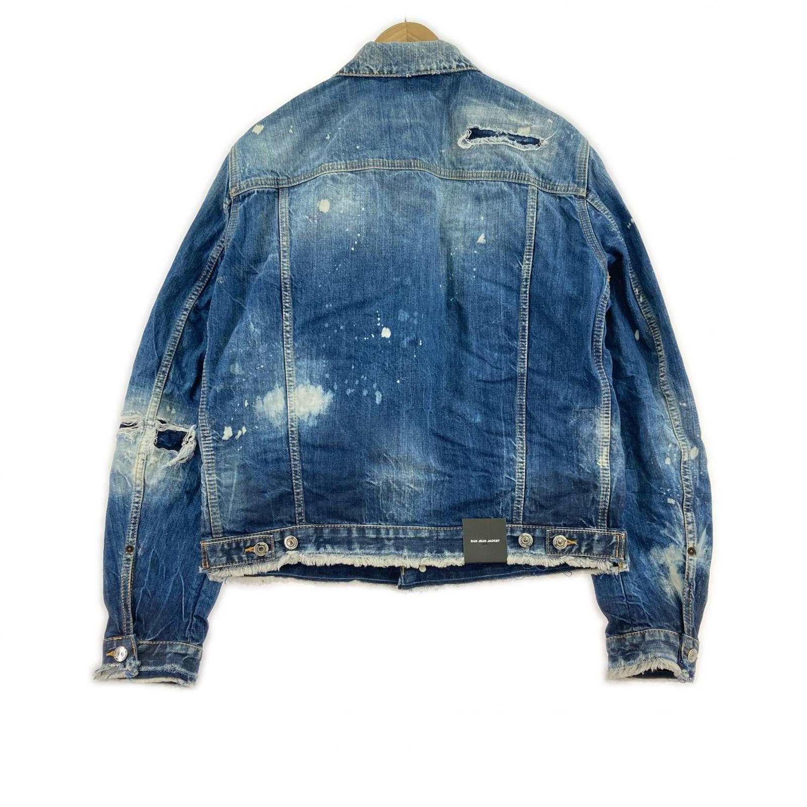 デニムジャケット ペイント ダメージジャケット 48 DAN JEAN JACKET 48 ネイビー