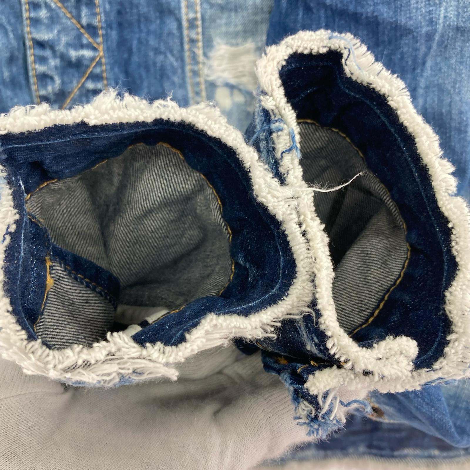 デニムジャケット ペイント ダメージジャケット 48 DAN JEAN JACKET 48 ネイビー