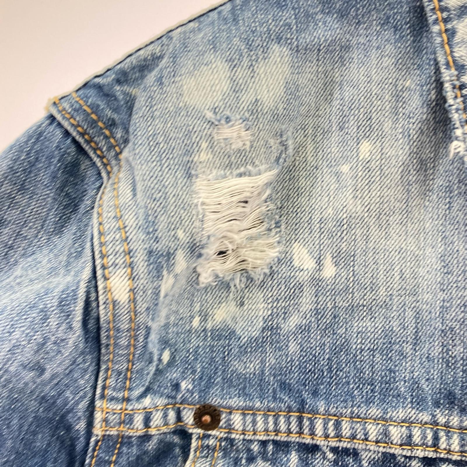 デニムジャケット ペイント ダメージジャケット 48 DAN JEAN JACKET 48 ネイビー