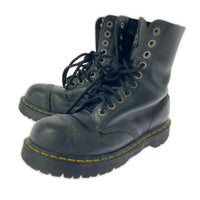 ブーツ 10EYE TOE CAP BOOT STEEL TOE UK7 中国製 ブラック ブラック