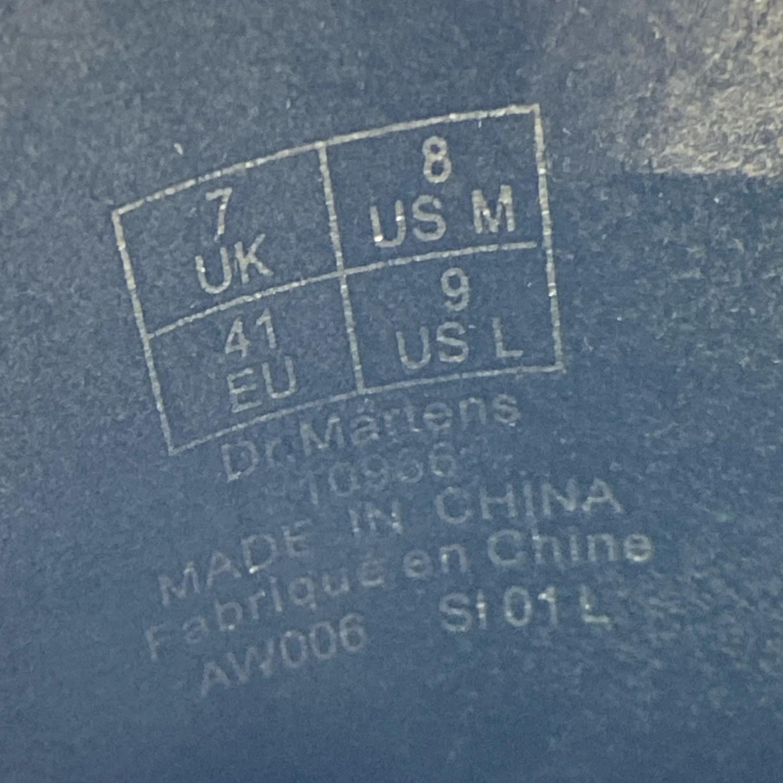 ブーツ 10EYE TOE CAP BOOT STEEL TOE UK7 中国製 ブラック ブラック
