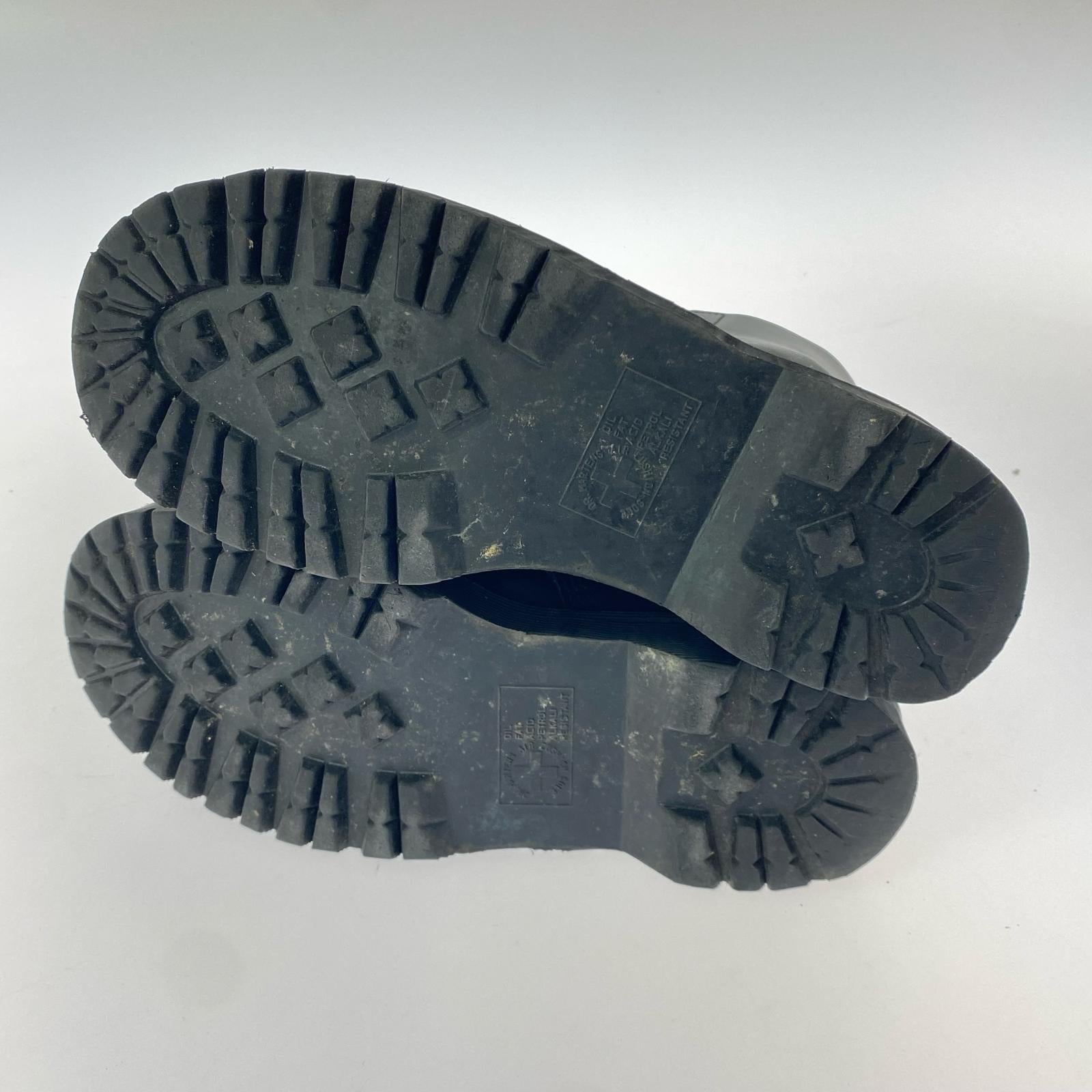 ブーツ 10EYE TOE CAP BOOT STEEL TOE UK7 中国製 ブラック ブラック