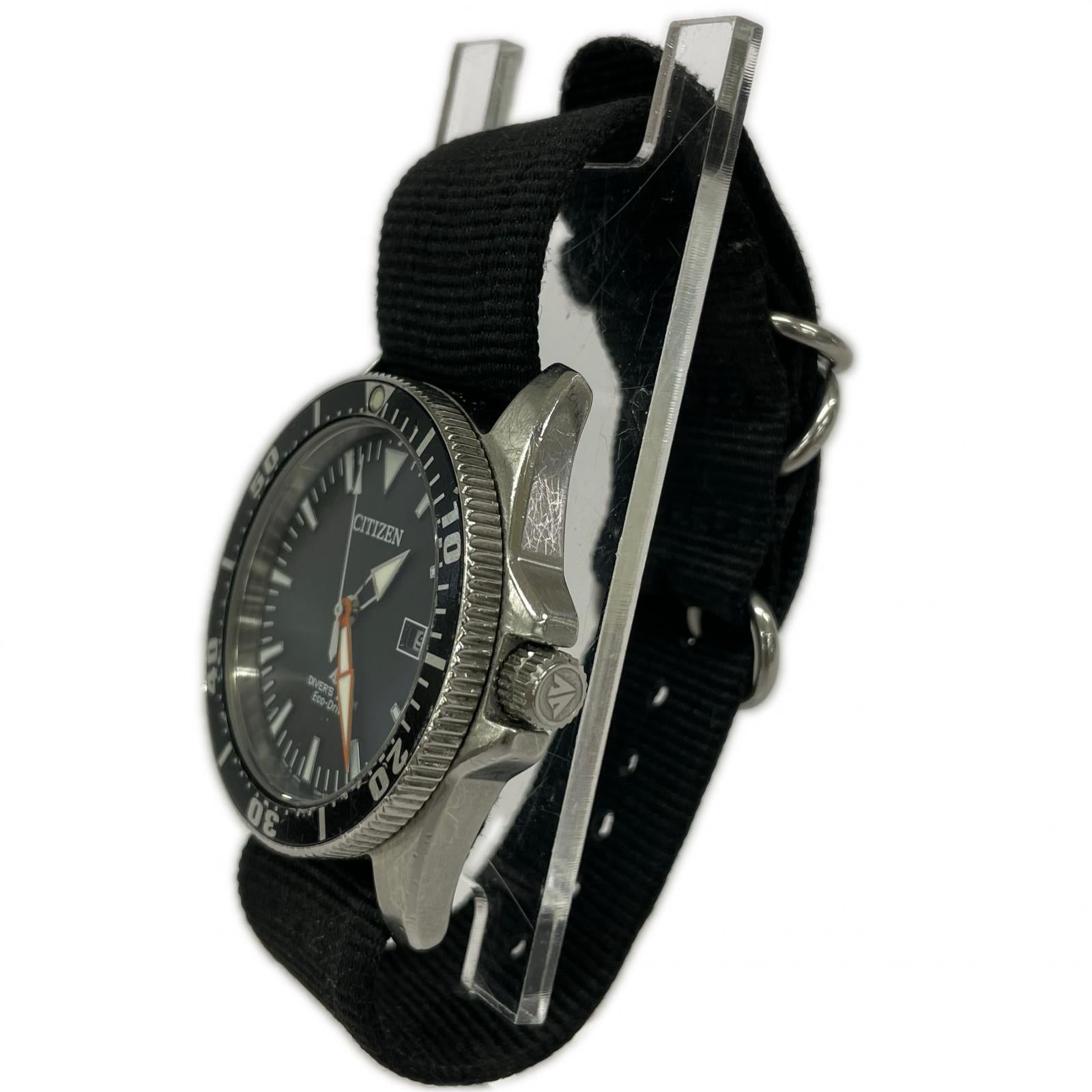 腕時計 DIVER'S200M/Eco-Drive/クォーツ時計 ブラック