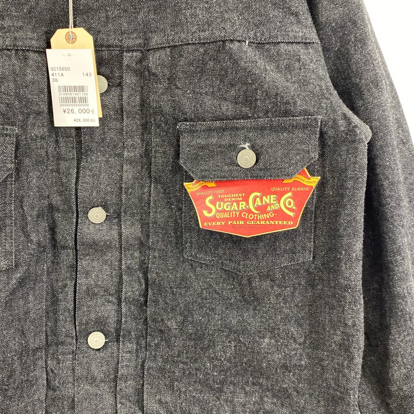 デニムジャケット 14.25oz BLACK DENIM JACKET/ブラック 38 ブラック
