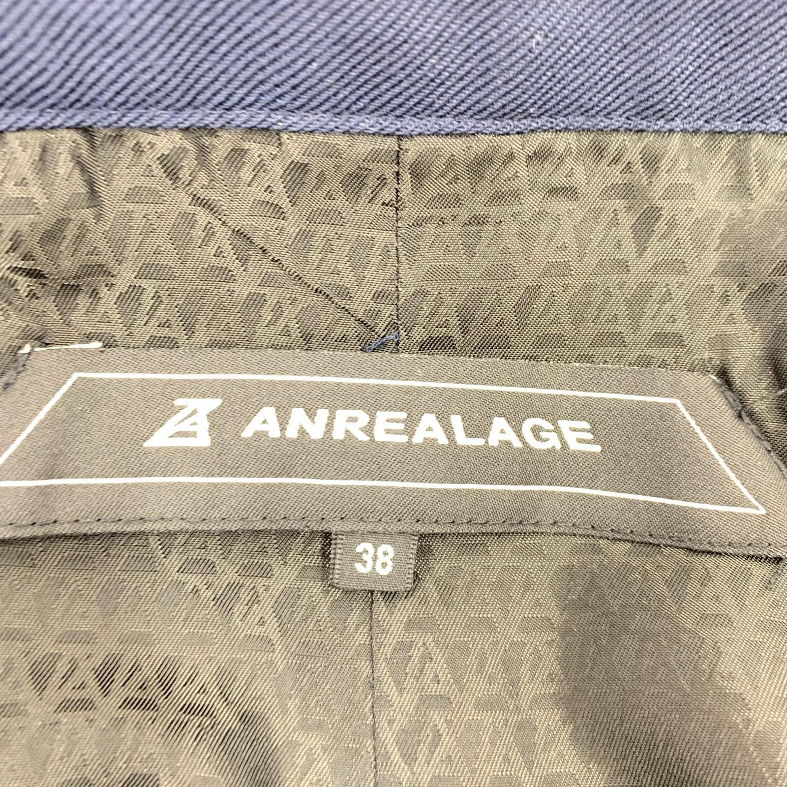 ロングスカート ANREALAGE アシンメトリースカート 紺 (38) 38 ネイビー