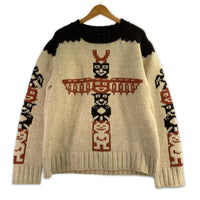 ニット 94AW トーテムポール柄ウールニット 3 ベージュ