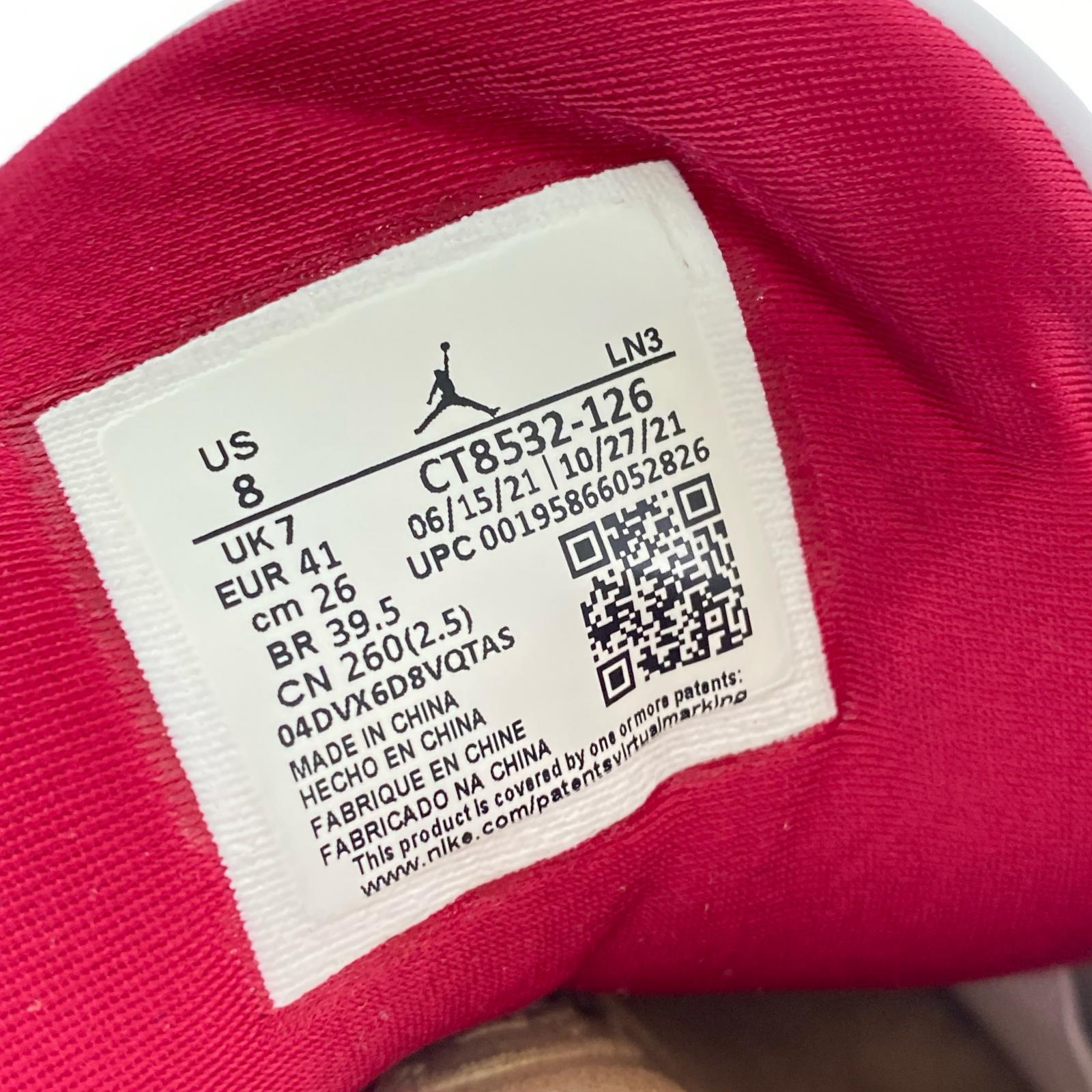 スニーカー AIR JORDAN 3 RETRO/26.0/CT8532-126 26cm (US8 UK7 1/2 EU42) ホワイト