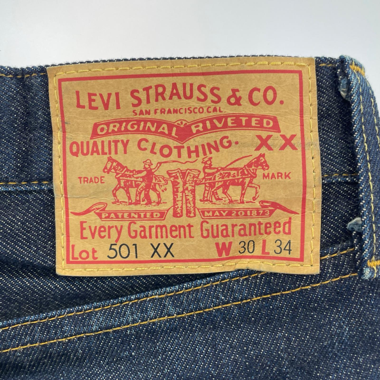 デニムパンツ LVC 復刻 日本製 501XX 1955モデル 30 ネイビー