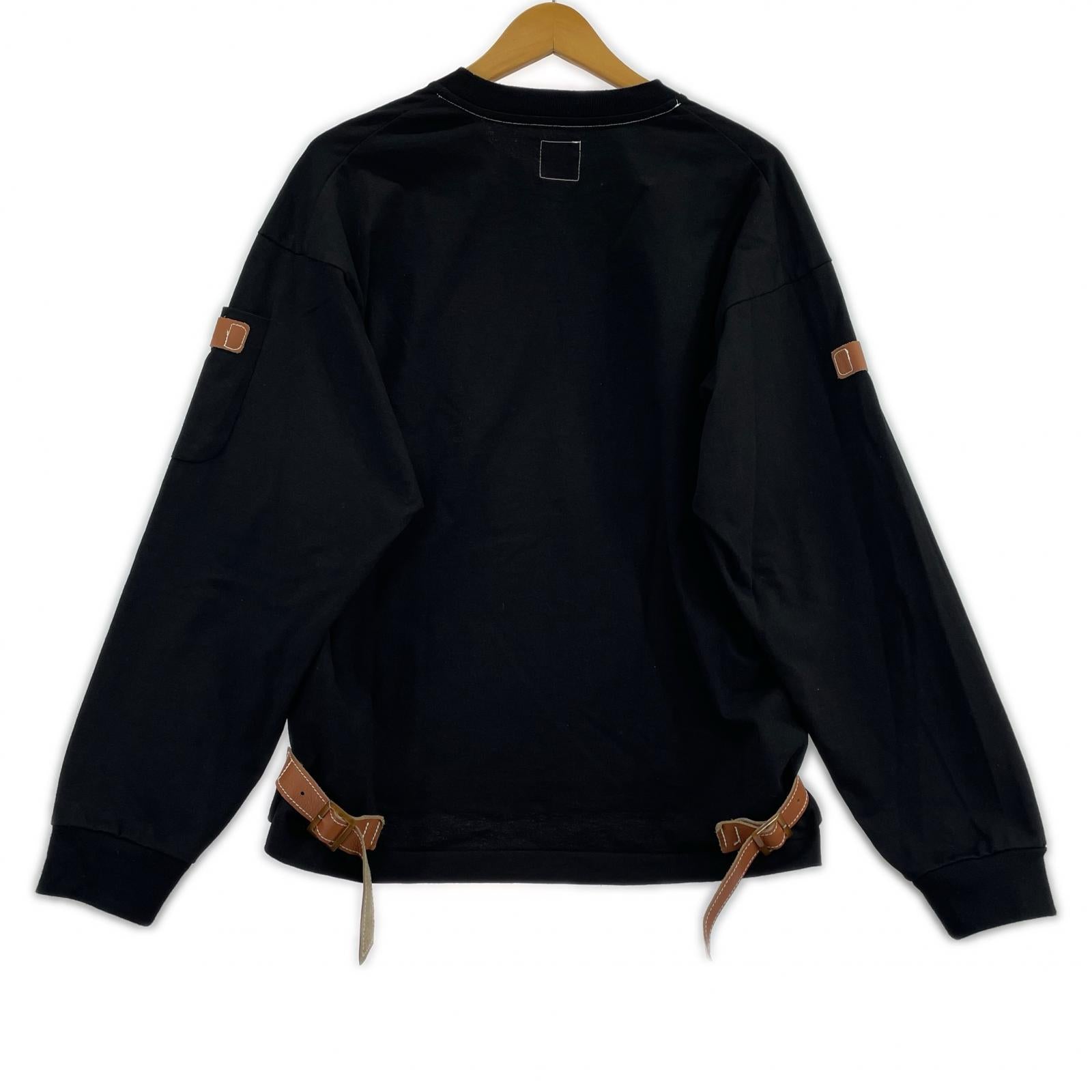 長袖Tシャツ BELTED LONG-T レザーベルト 1 ブラック