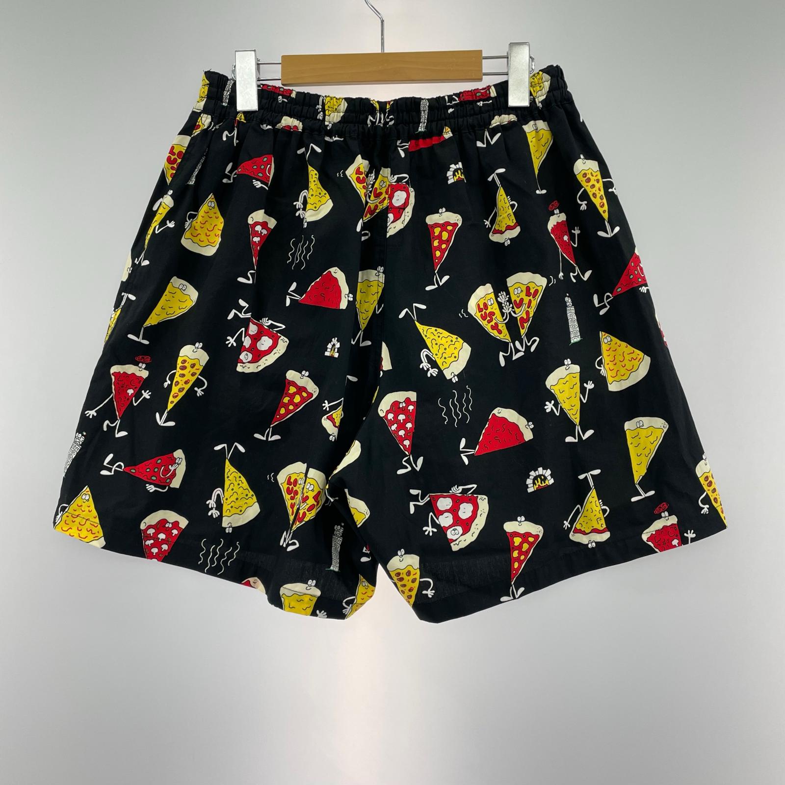 ショートパンツ LOUSY LIVIN 24SS 綿ブロードプリント 総柄ショーツ L 黒 L ブラック