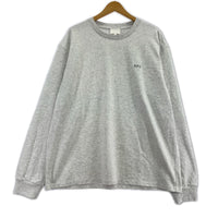 長袖Tシャツ パッチロゴ グレー (L) L グレー
