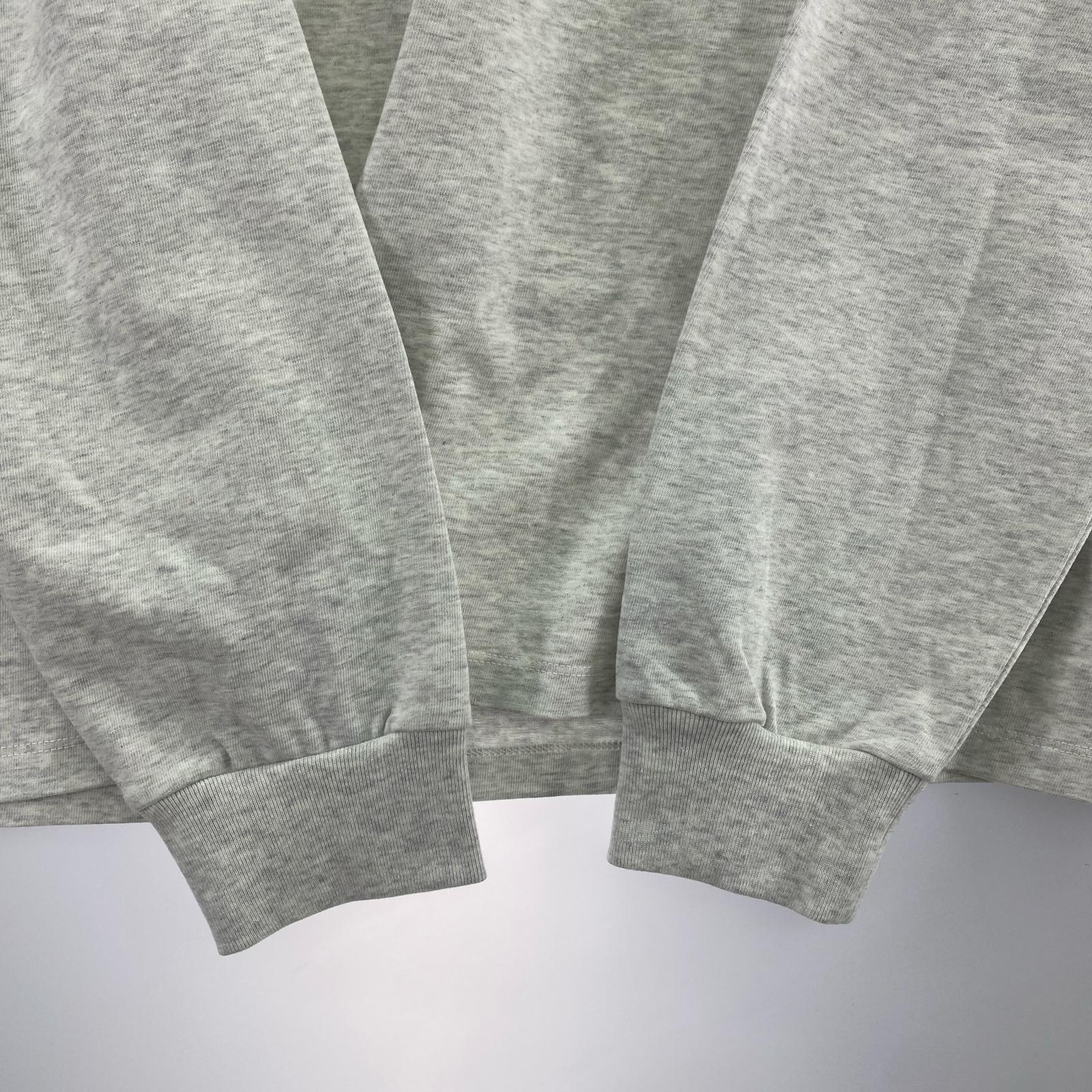 長袖Tシャツ パッチロゴ グレー (L) L グレー