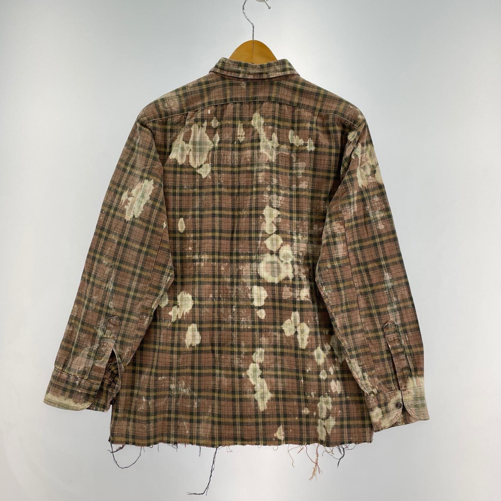 長袖シャツ 70s~80s フレンチグランパシャツ マルチカラー