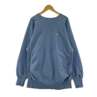 スウェット 90s REVERSE WEAVE U.S.A. 初期刺繍タグ 目付き ブルー