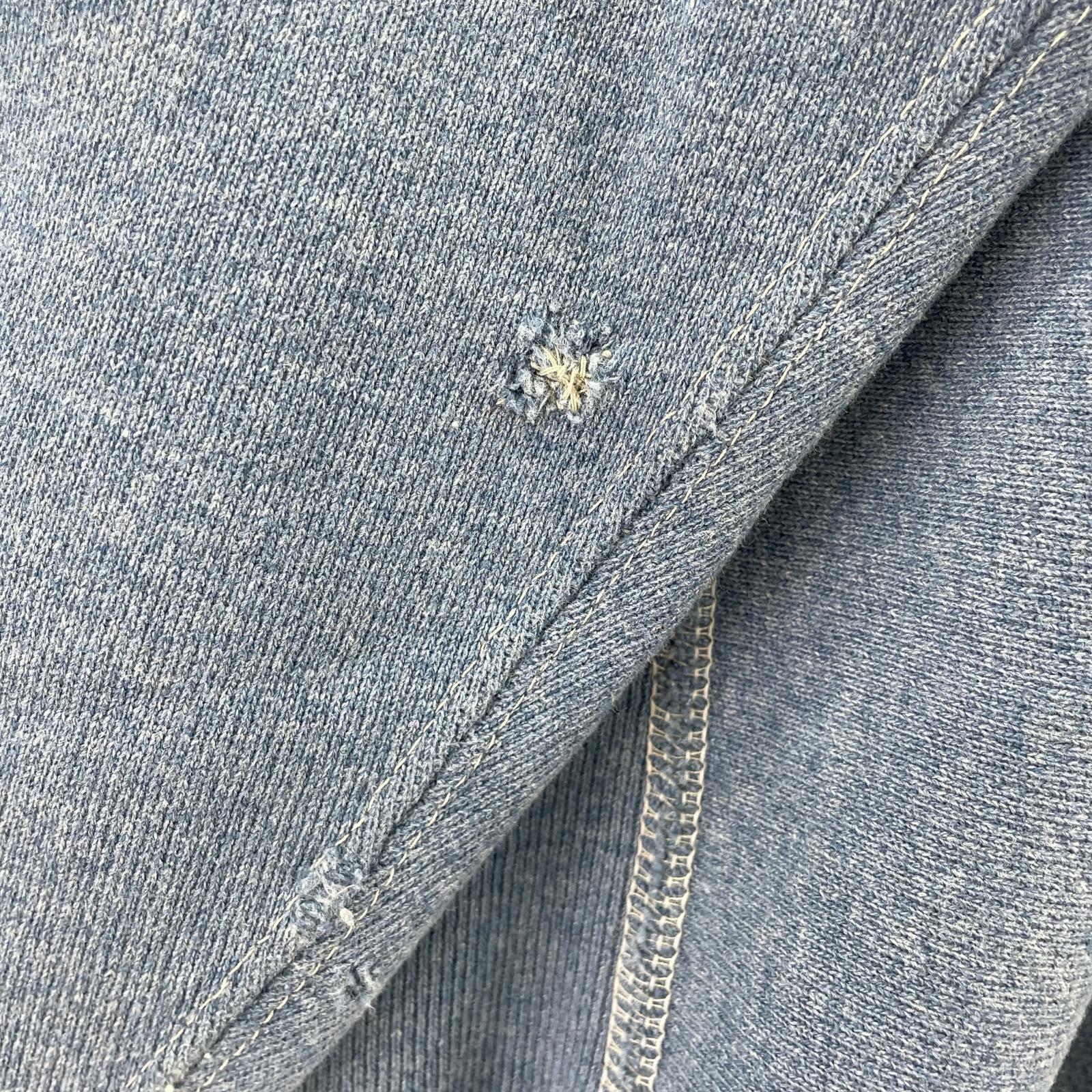 スウェット 90s REVERSE WEAVE U.S.A. 初期刺繍タグ 目付き ブルー