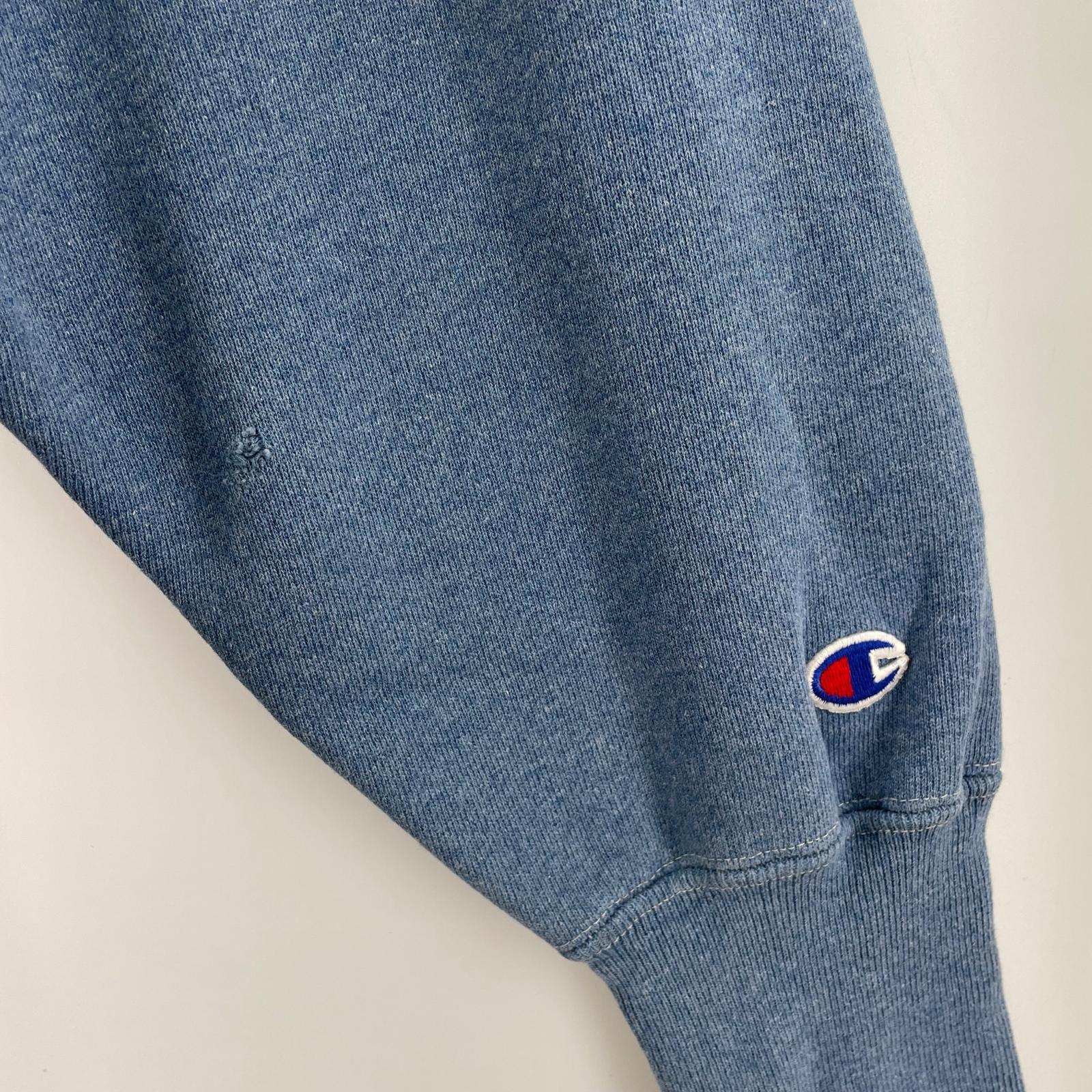 スウェット 90s REVERSE WEAVE U.S.A. 初期刺繍タグ 目付き ブルー