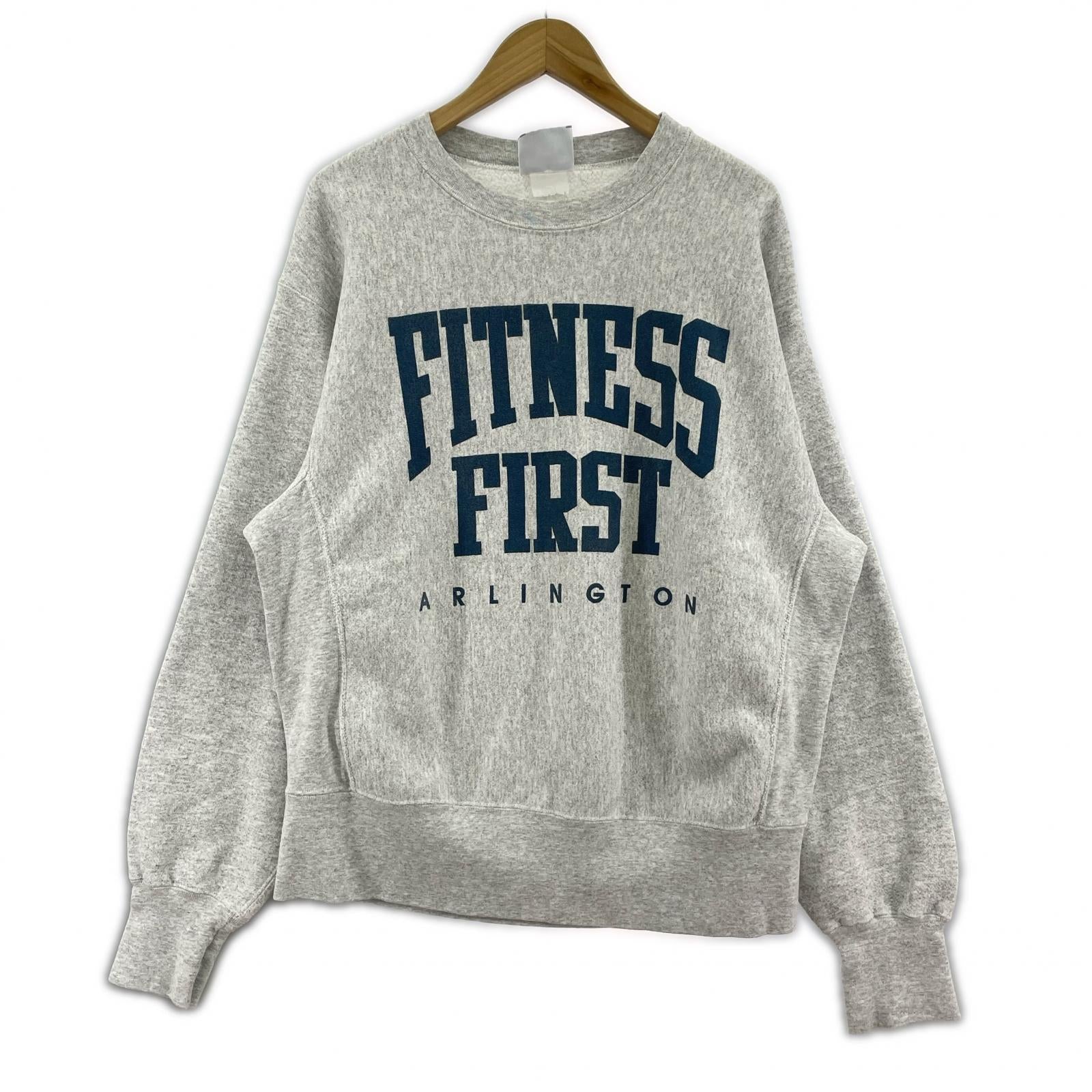 スウェット 90s cross grain FITNESS FIRST Sweater L グレー