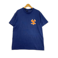 半袖Tシャツ 00s USA製 紺タグ SYロゴ Tシャツ (L) ネイビー×オレンジ L